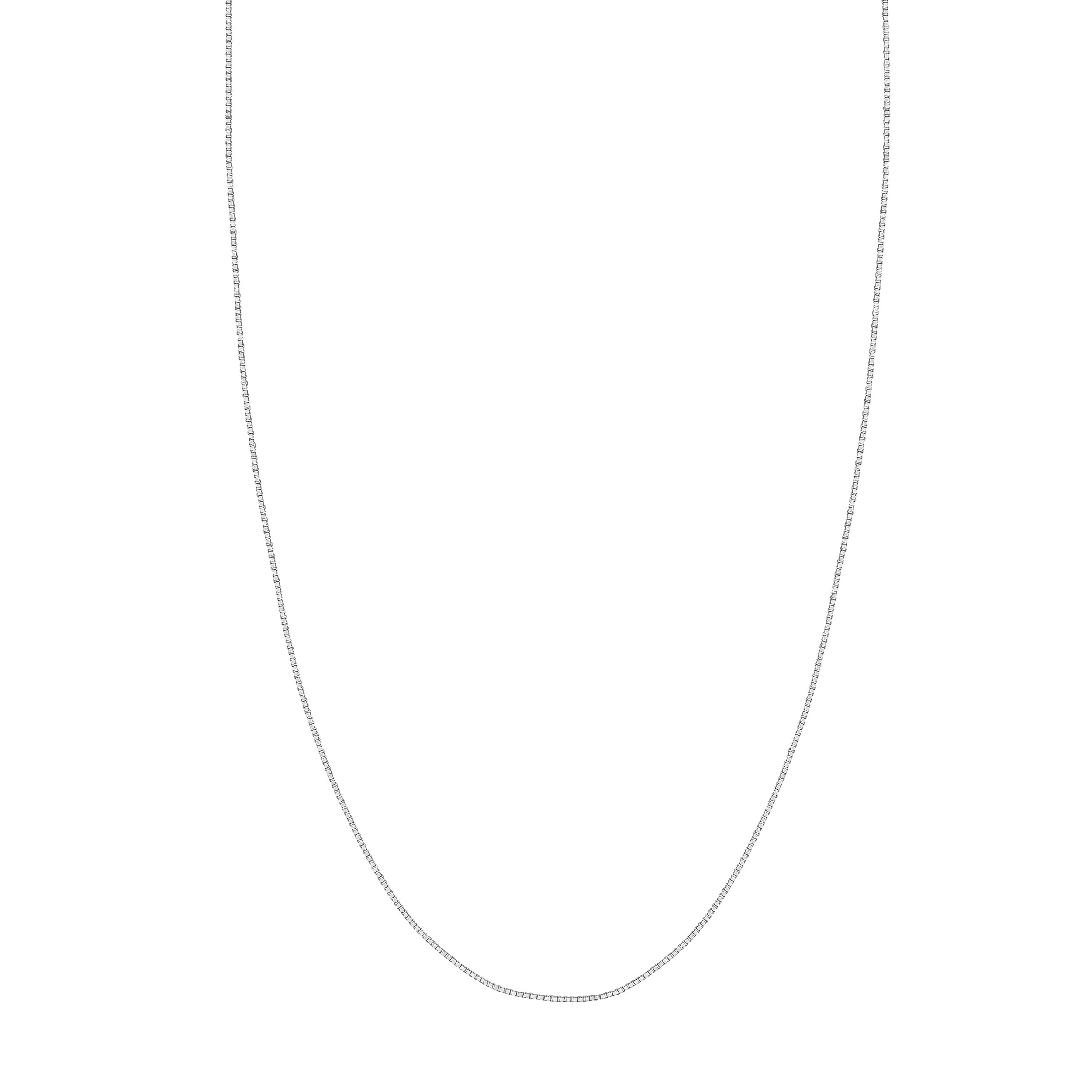 Box Chain Gold Necklace (0.96mm, 18 inches)