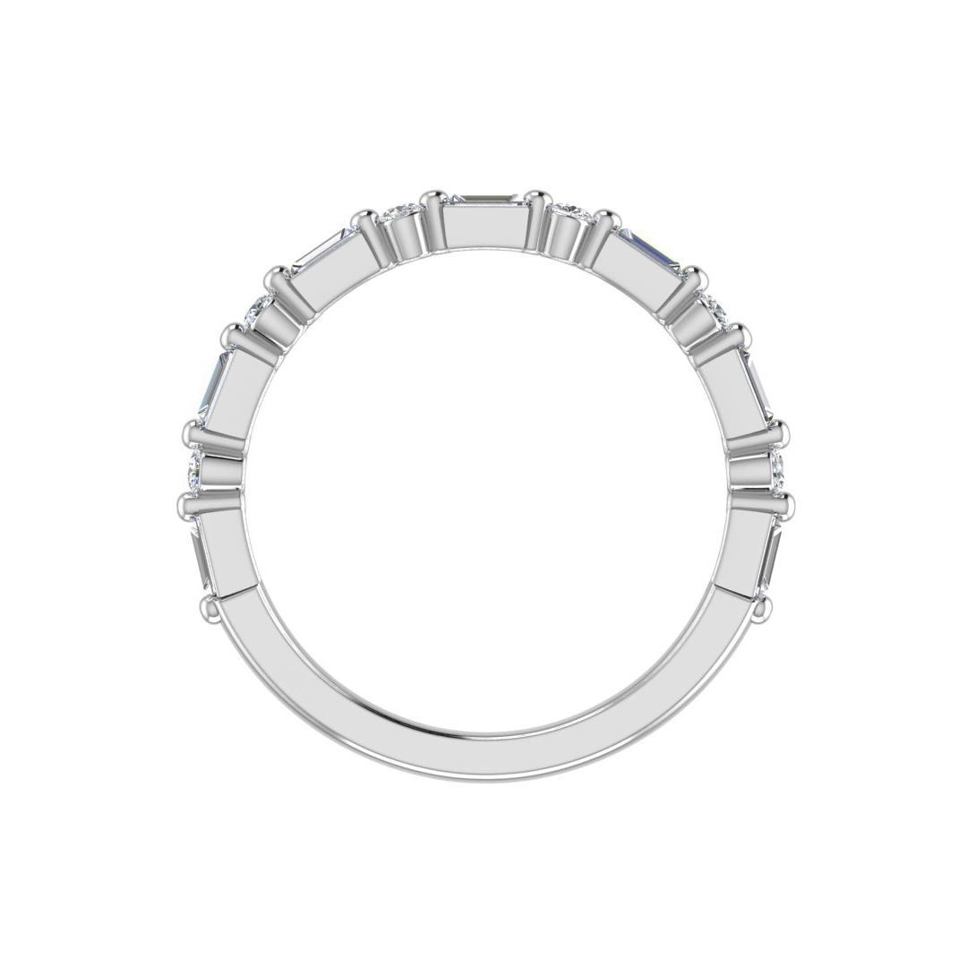 Orion Round And Baguette Diamond Band