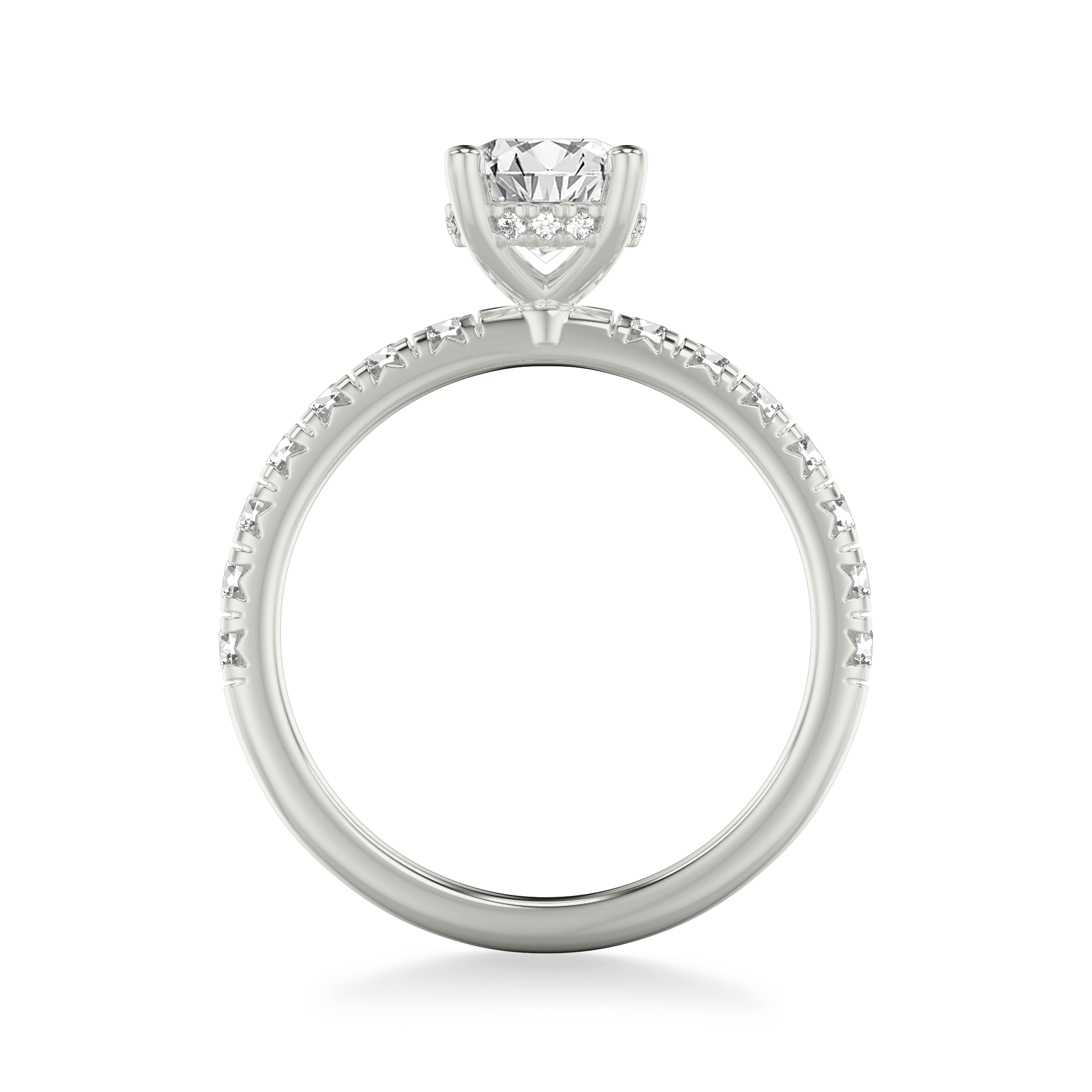 Alma Hidden Halo Pave Engagement Ring