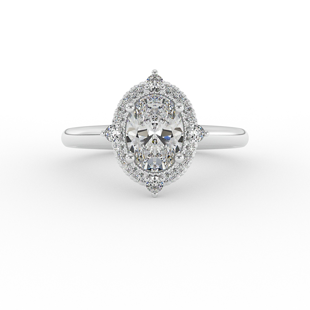 Reign Halo Engagement Ring