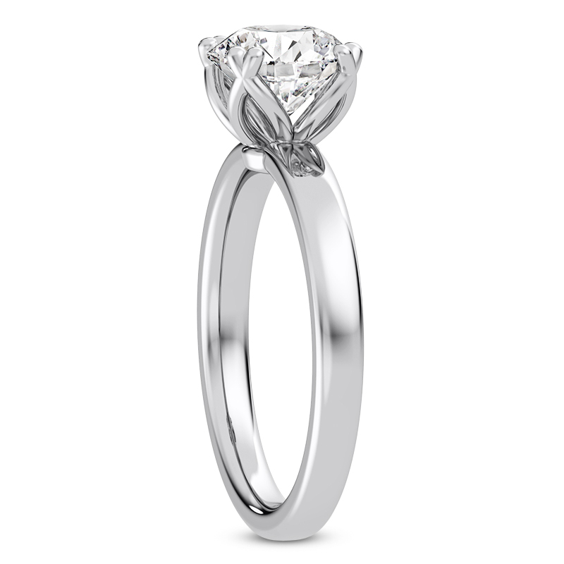 Tulip Double Split Prong Engagement Ring