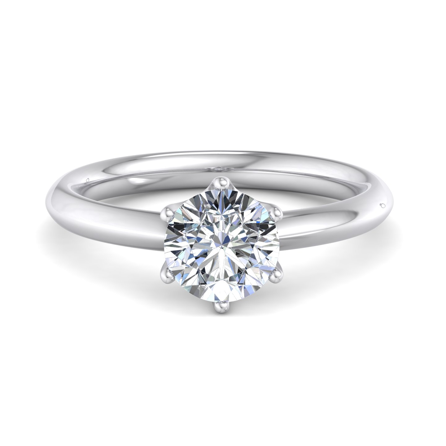 Olivia Knife Edge 6 Prong Solitaire Engagement Ring