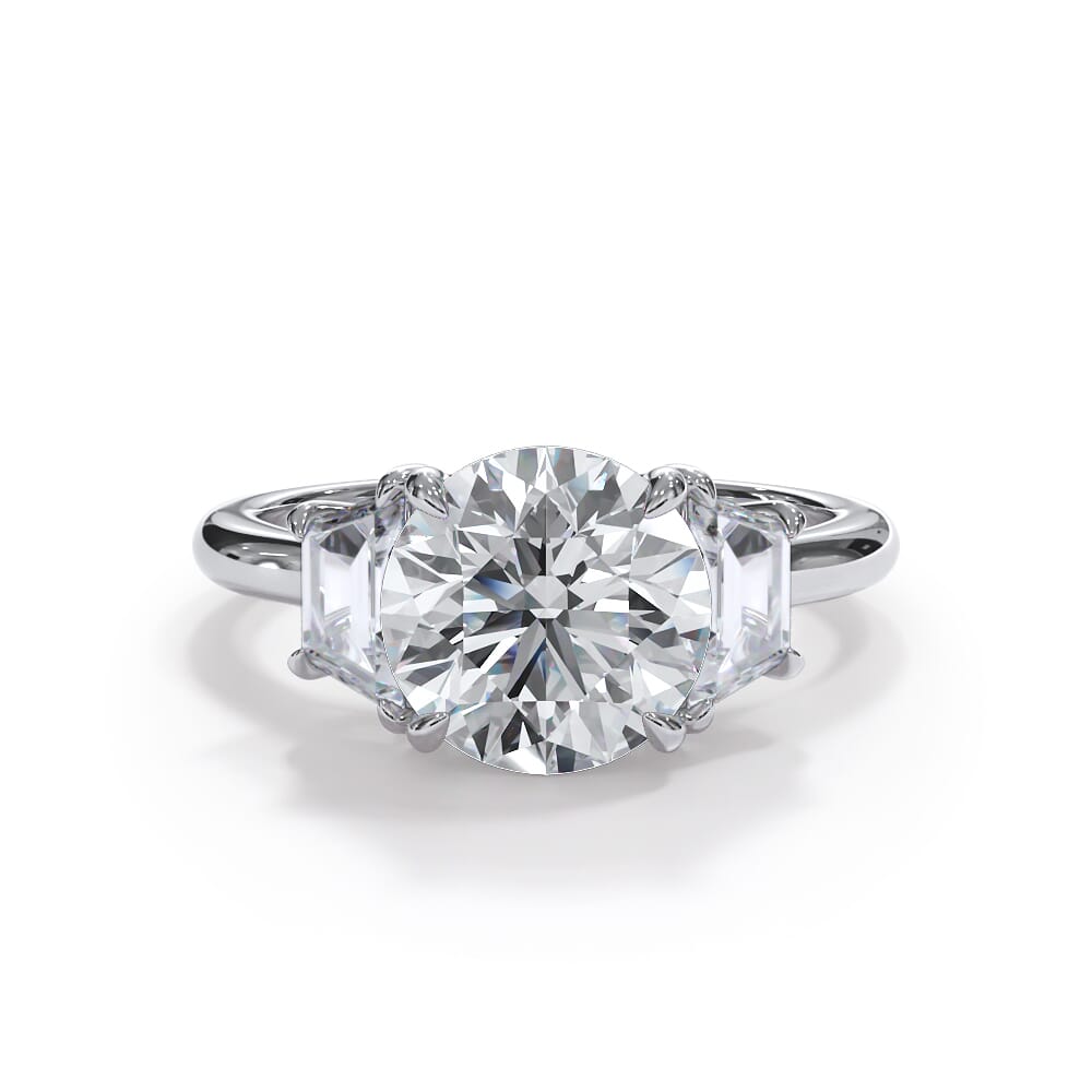 Eclipse Trapezoid Diamond Engagement Ring