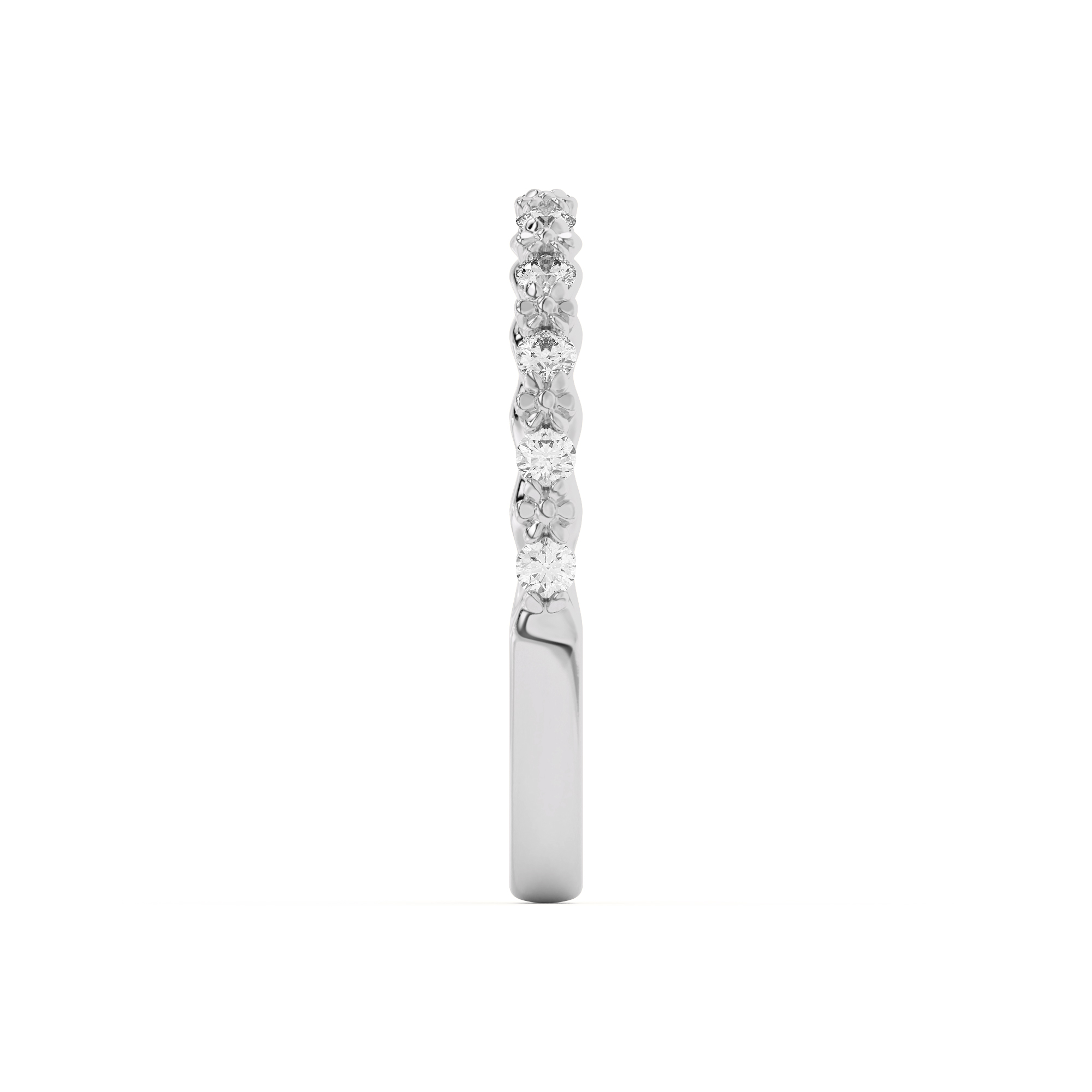 Blooming Petal Pave Band