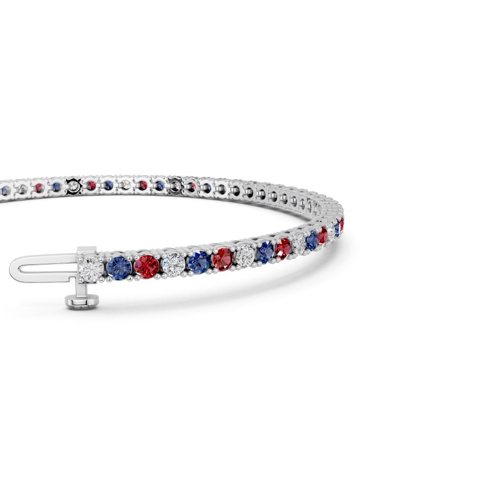 Patriotic Lab Diamond Tennis Bracelet (4.00 ct. tw.)