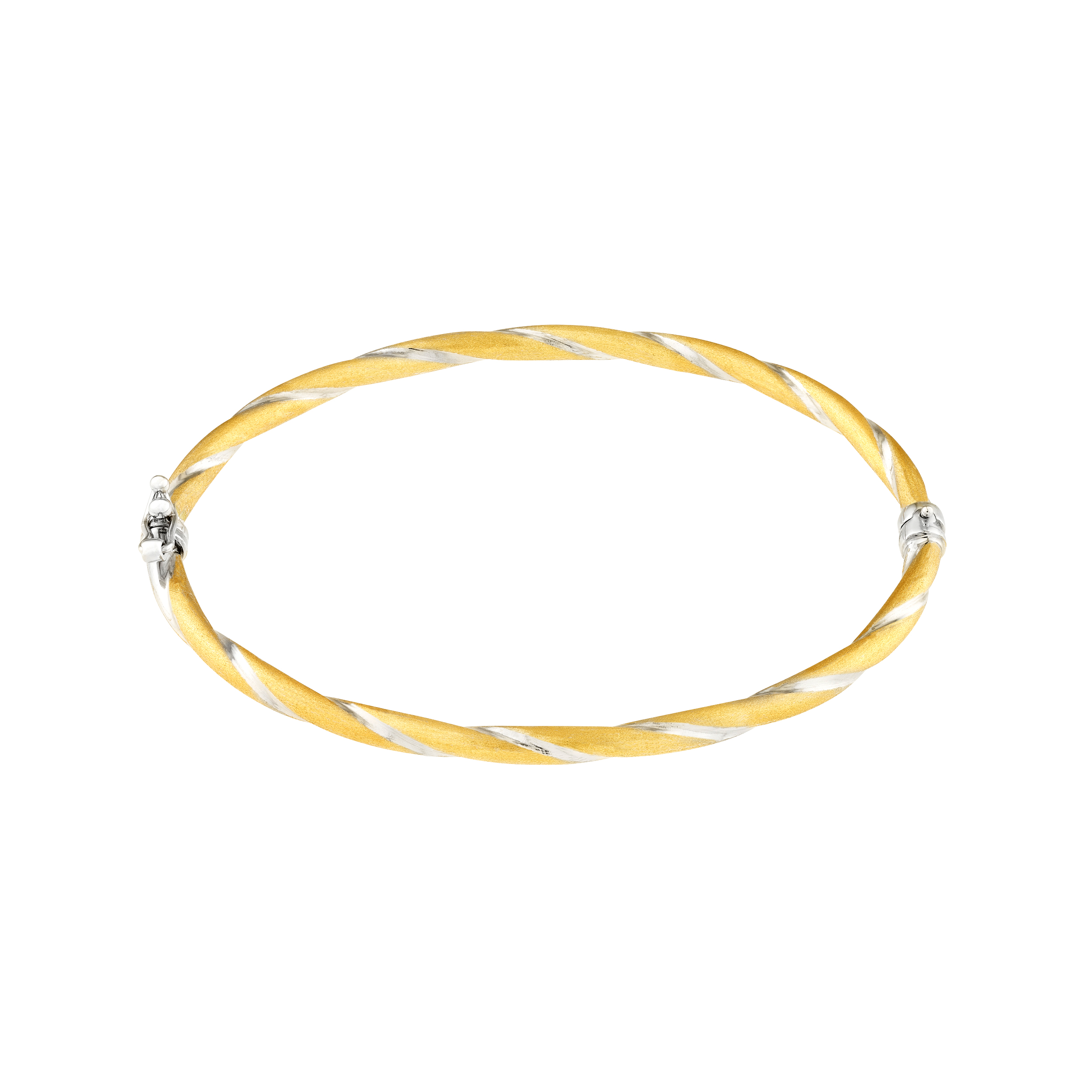 Two-Tone Twisted Brush Bangle