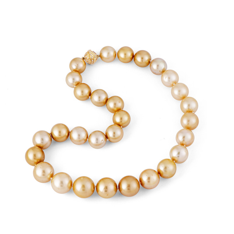 Golden South Sea Pearl Necklace (13-16mm)