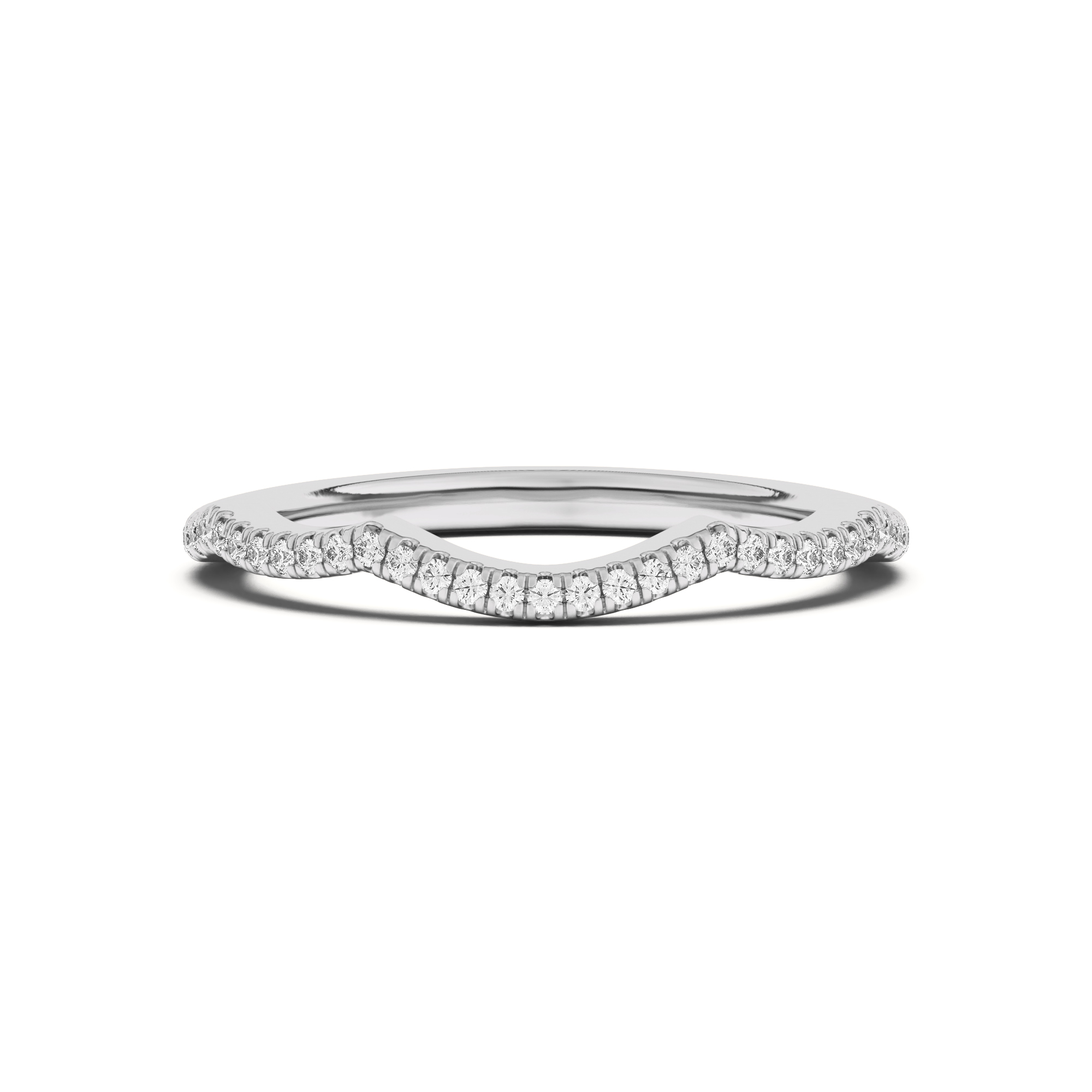 Debra Scalloped Curve Pave Band