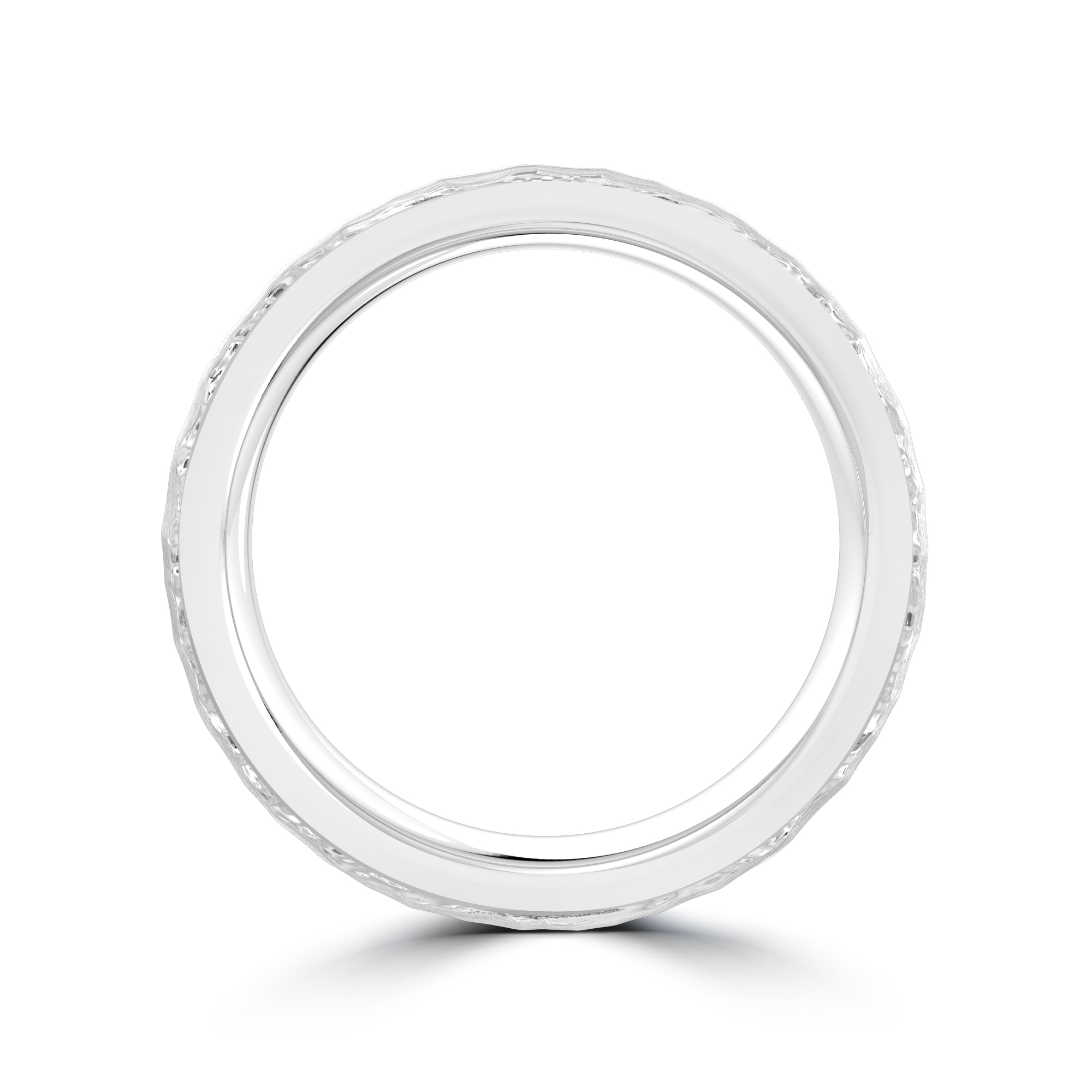 Hammered Satin Flat Comfort Fit Band (6mm)