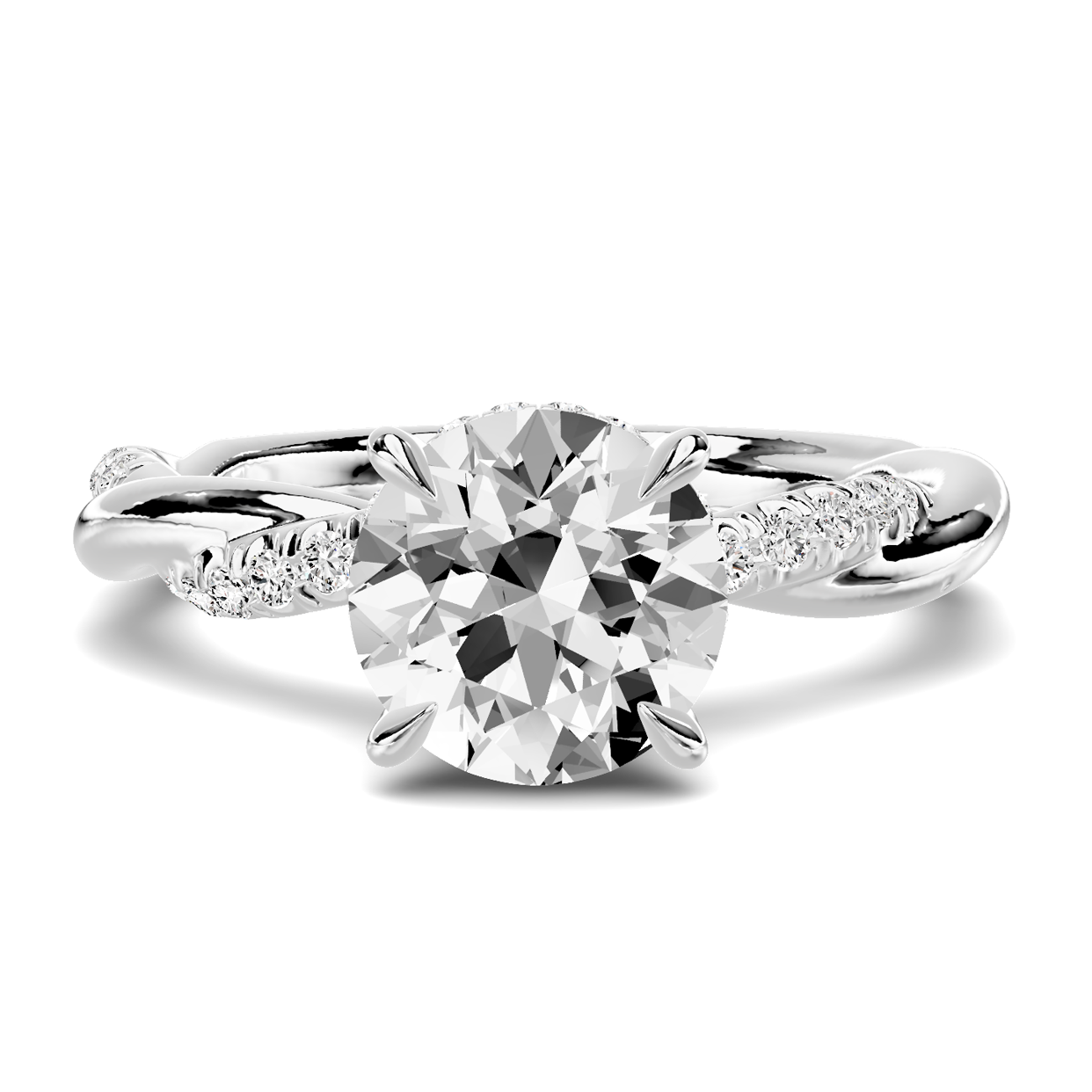 Riona Pave Twist Engagement Ring