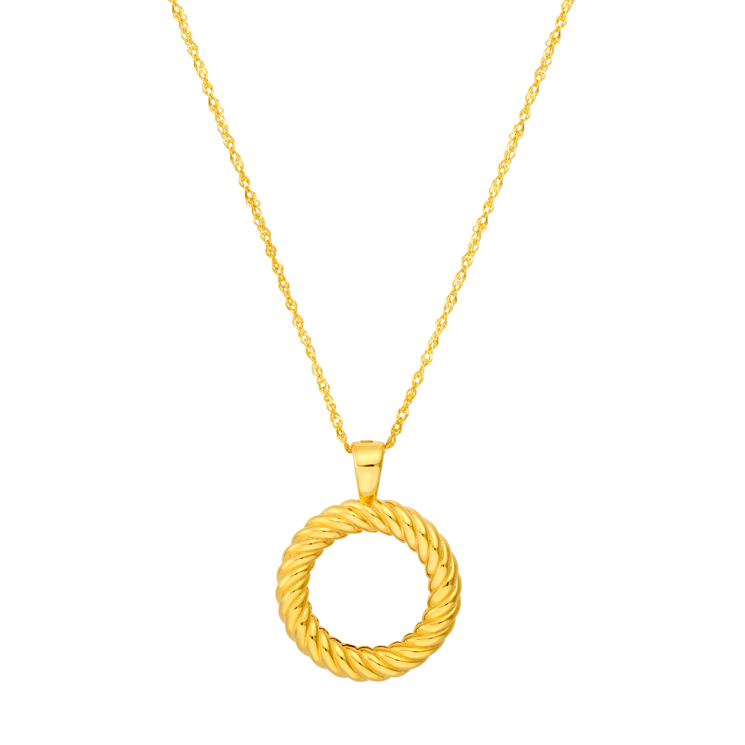 Rope Circle Gold Necklace