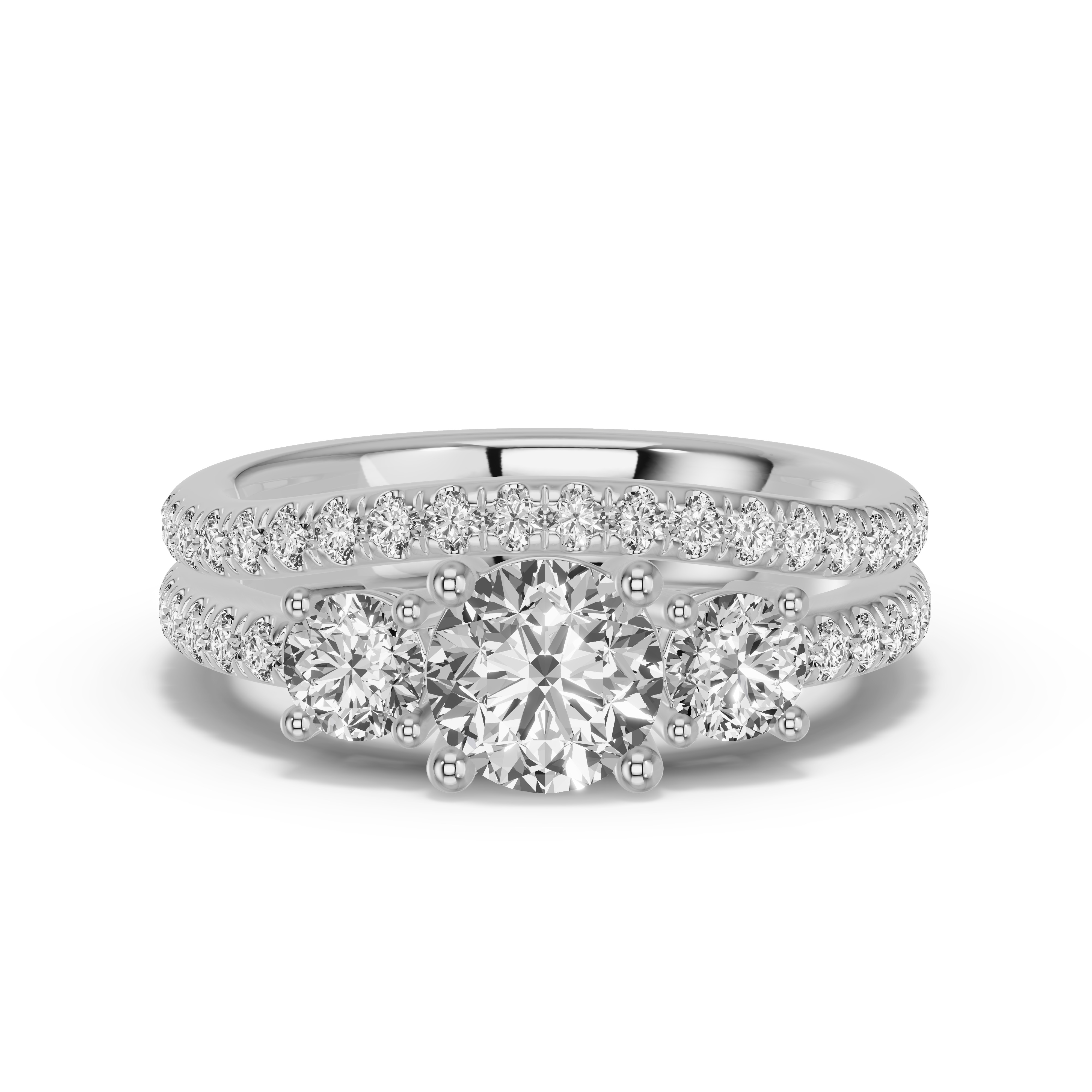 Classic Contoured Pave Lab Band