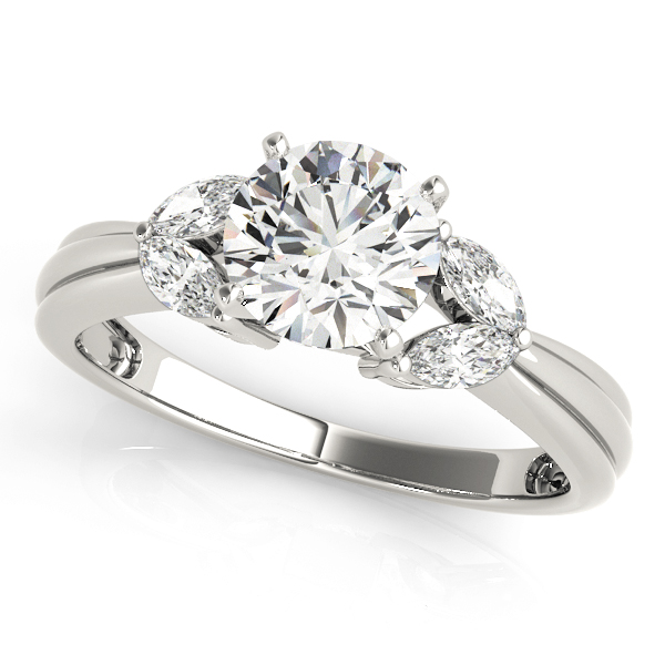 Joyce Marquise Side Stone Engagement Ring