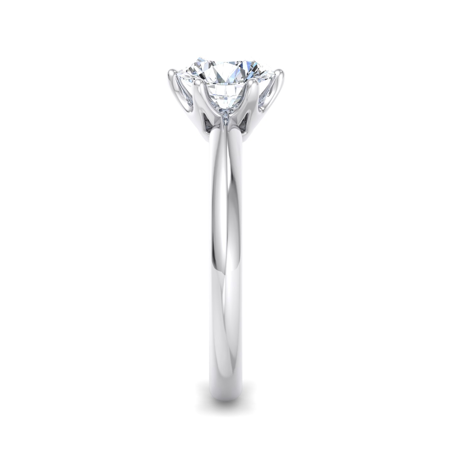 Olivia Knife Edge 6 Prong Solitaire Engagement Ring