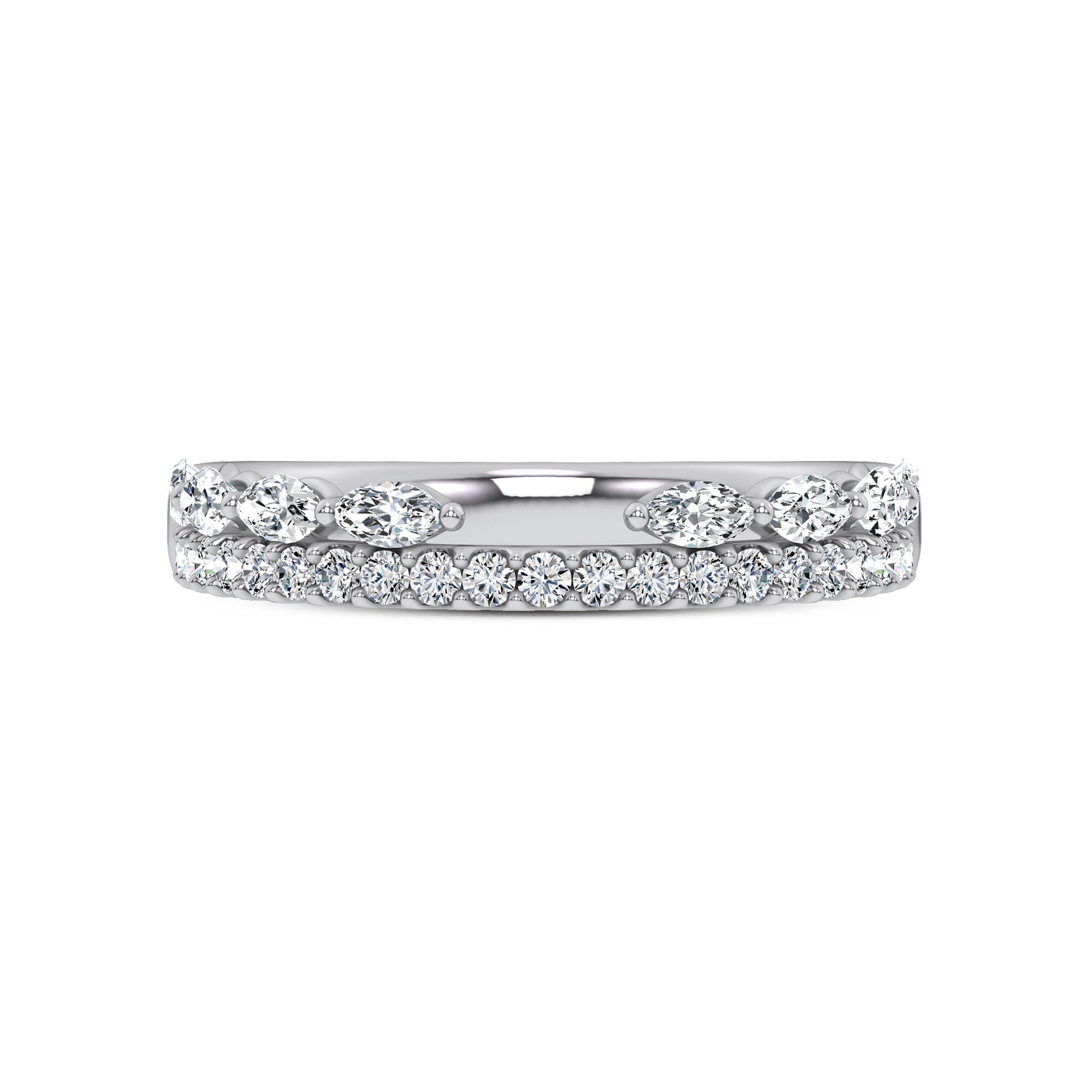 Ouvre Marquise Wrap Pave Band