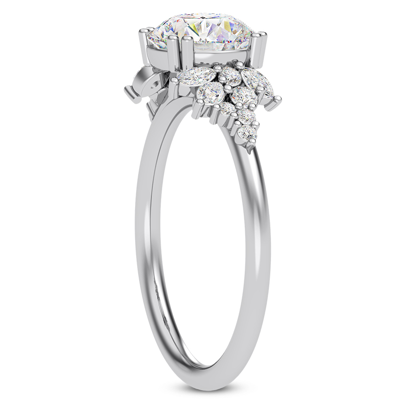 Calla Graduated Mixed-Shape Diamond Engagement Ring