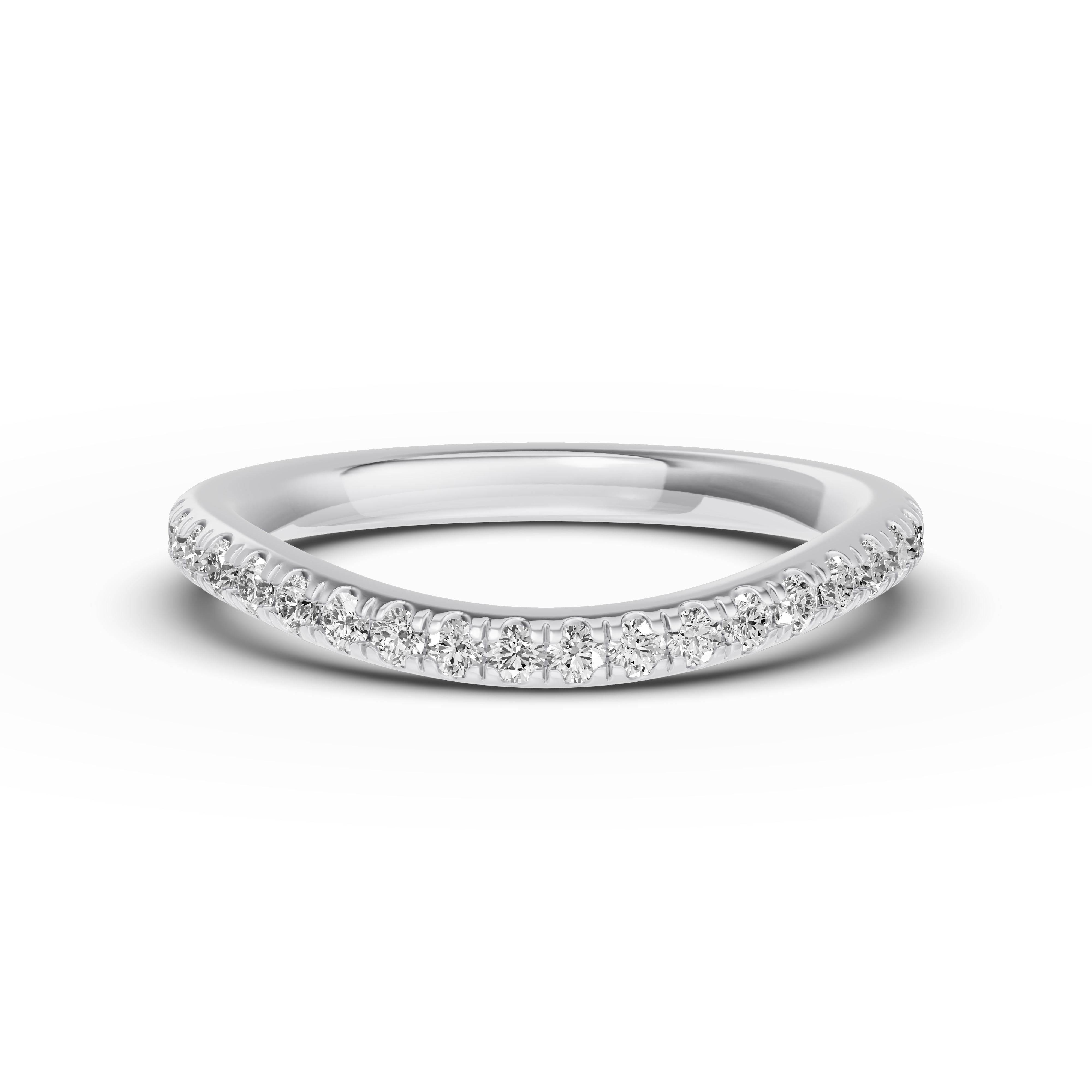 Classic Contoured Pave Lab Band