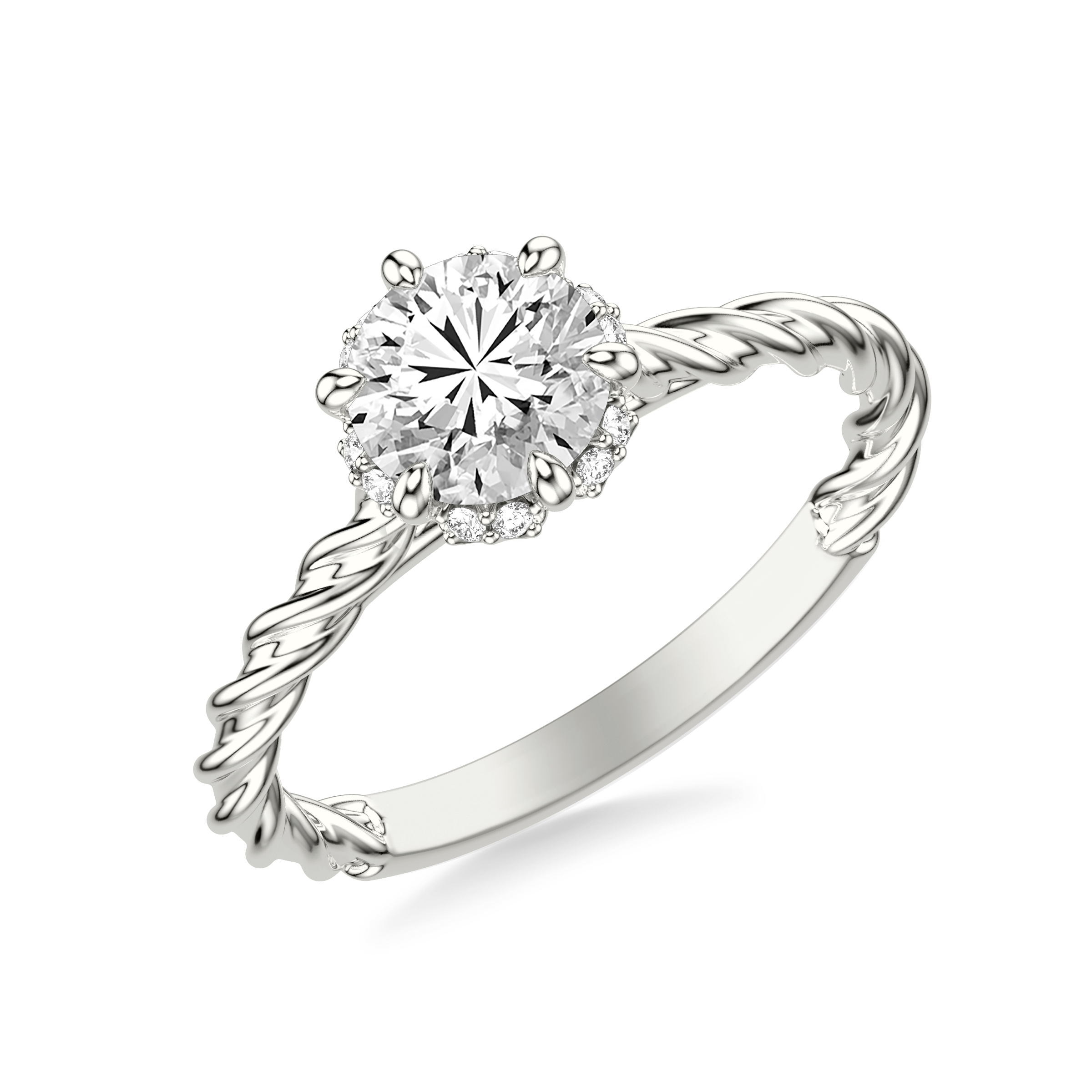 Sasha Halo Engagement Ring