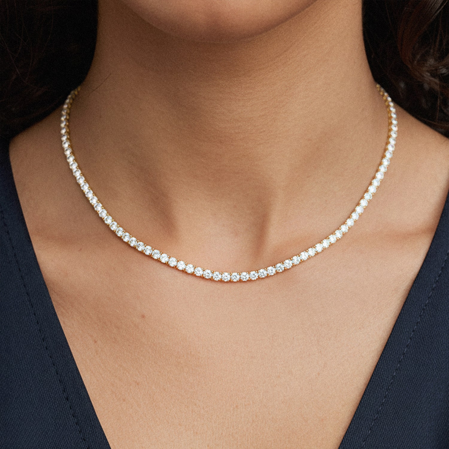 Classic Diamond Tennis Necklace