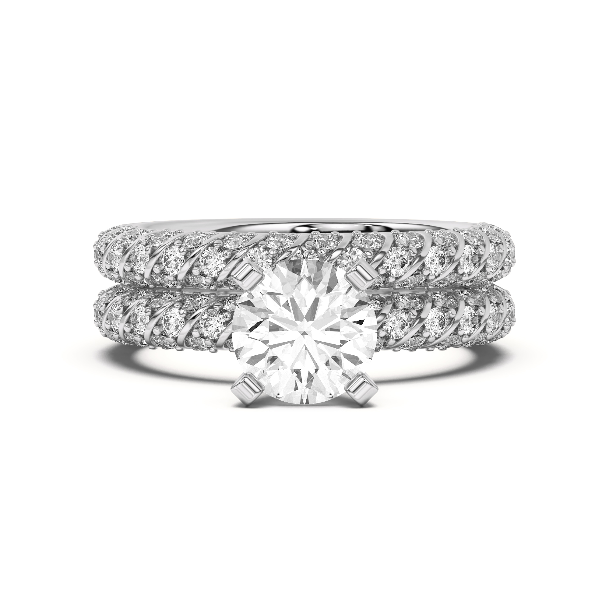 Madeline Pave Trio Striped Band