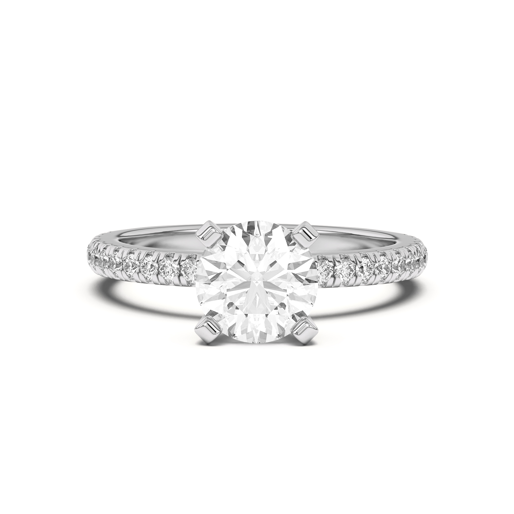 Donna Timeless Pave Engagement Ring