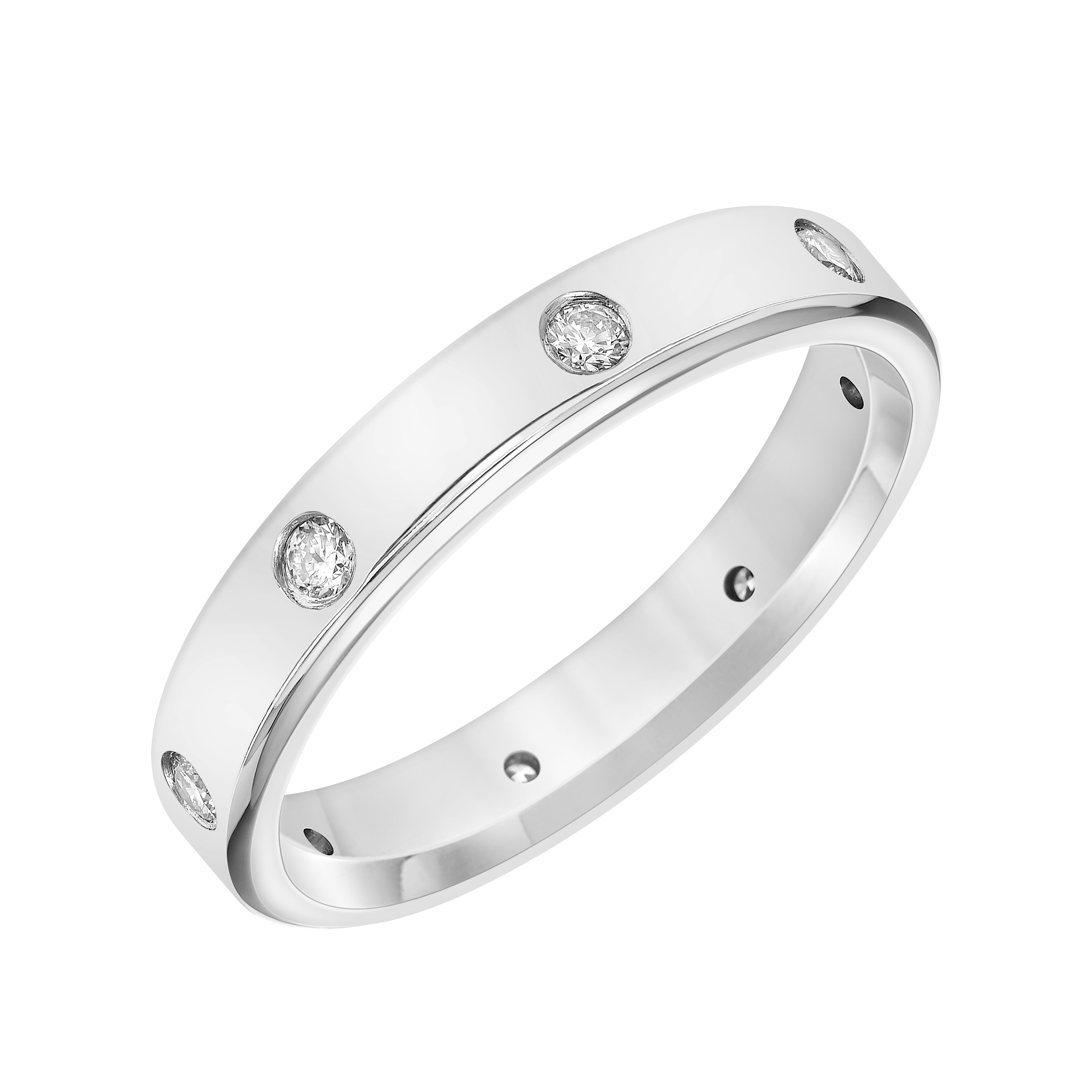 Burnished Diamond Eternity Band (4mm)