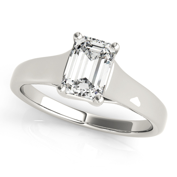 Nevada Emerald Cut Solitaire Engagement Ring