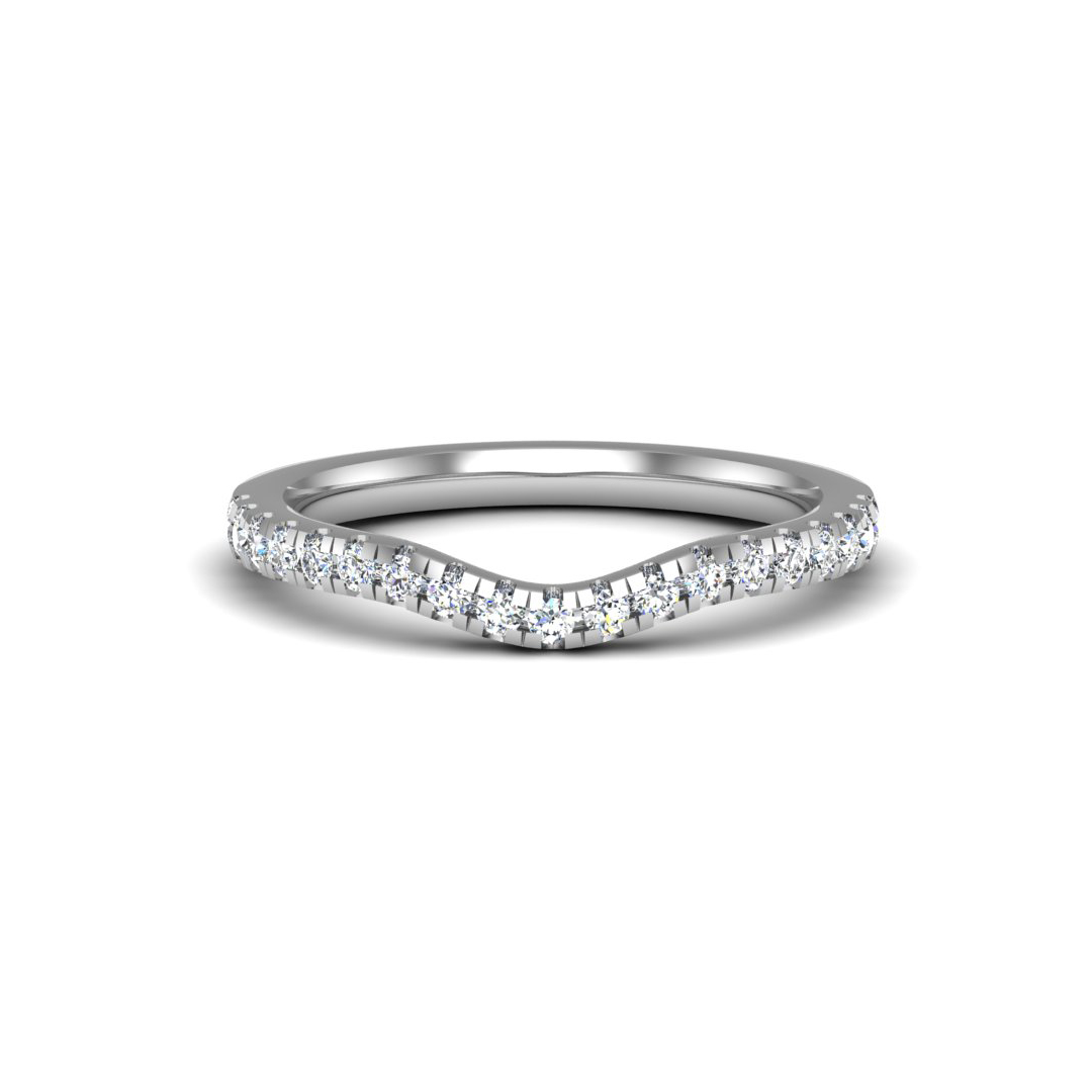 Mackenzie Curved Pave Band