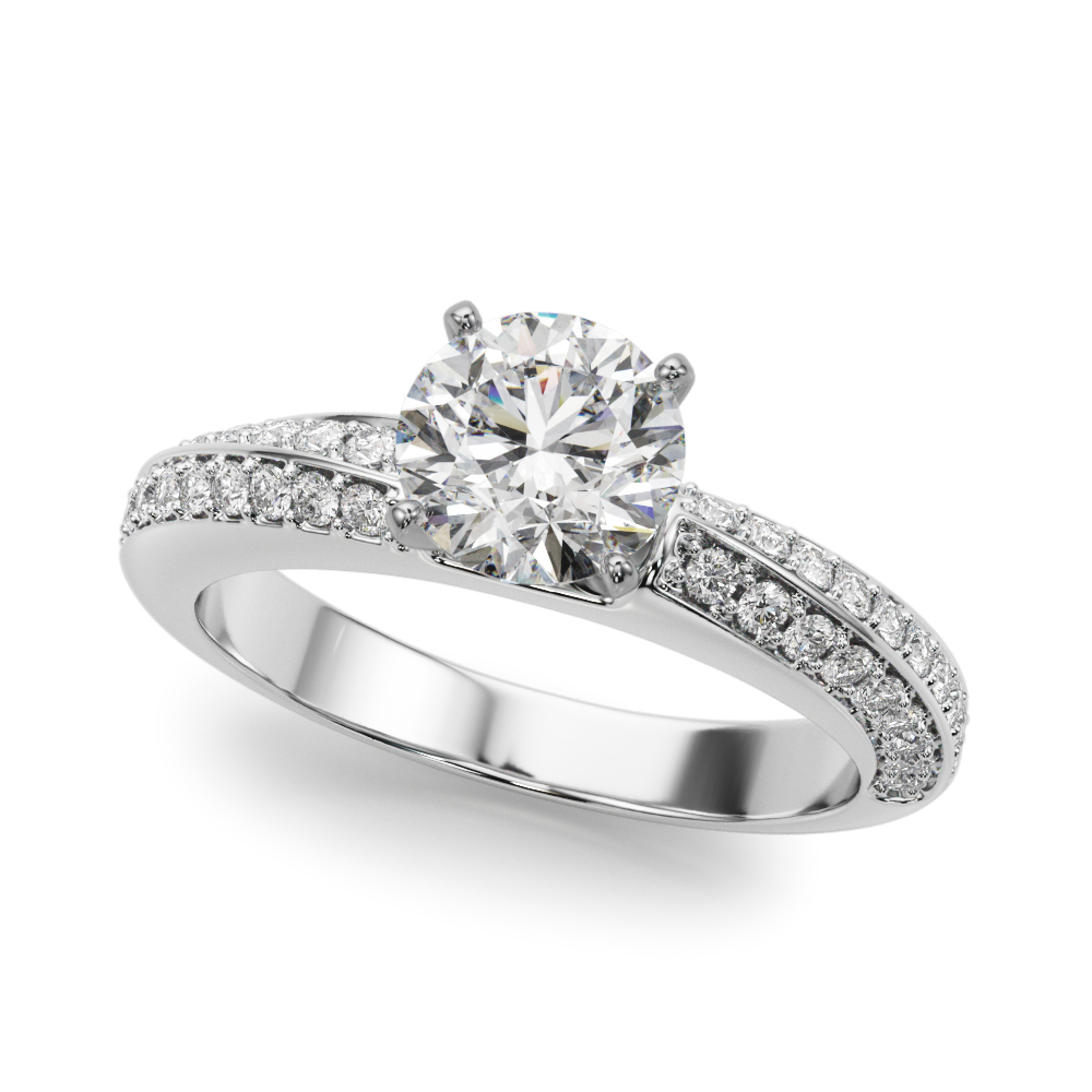 Jupiter Pave Twist Diamond Engagement Ring