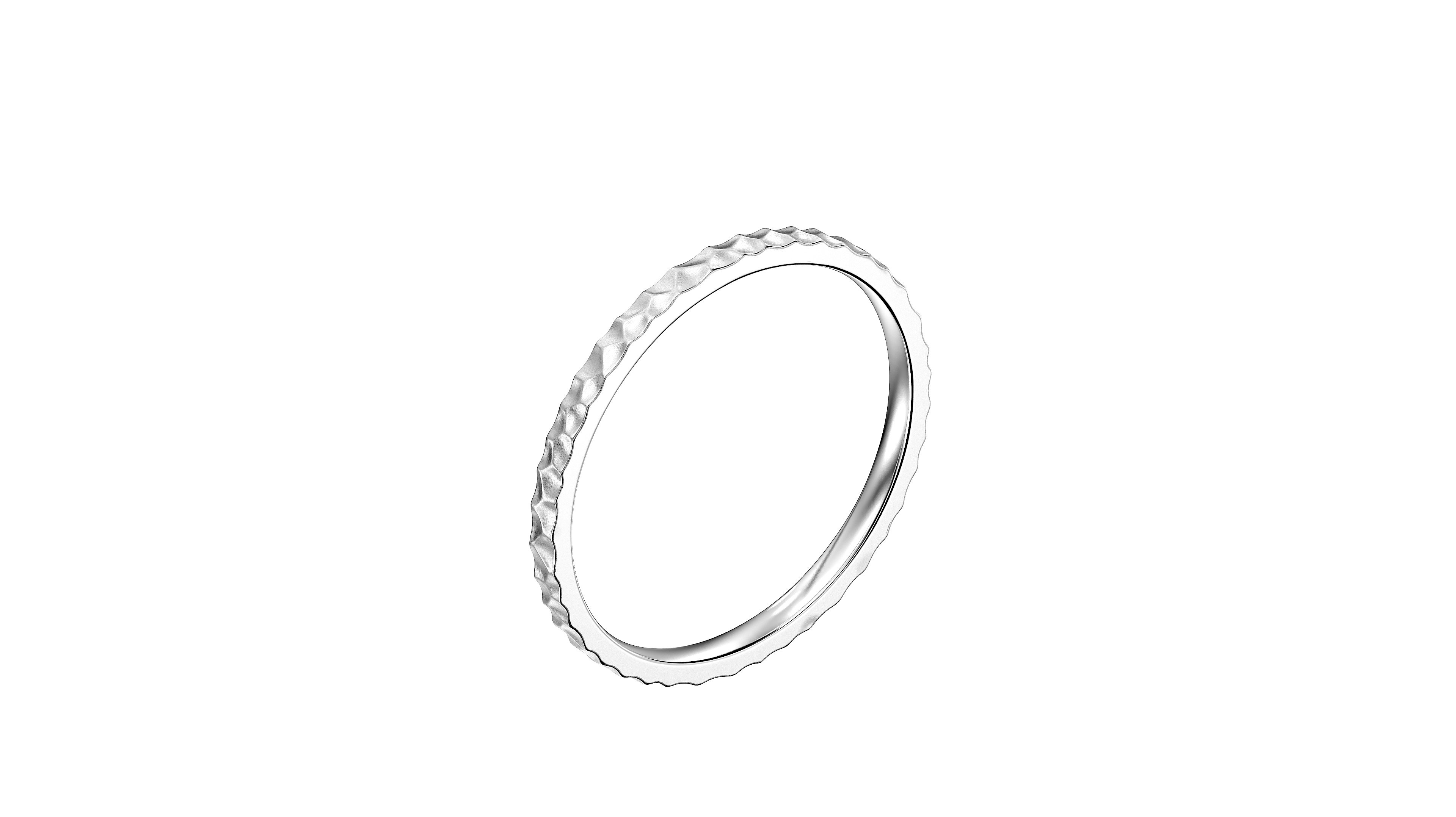 Hammered Brushed Stackable Band (1.5mm)
