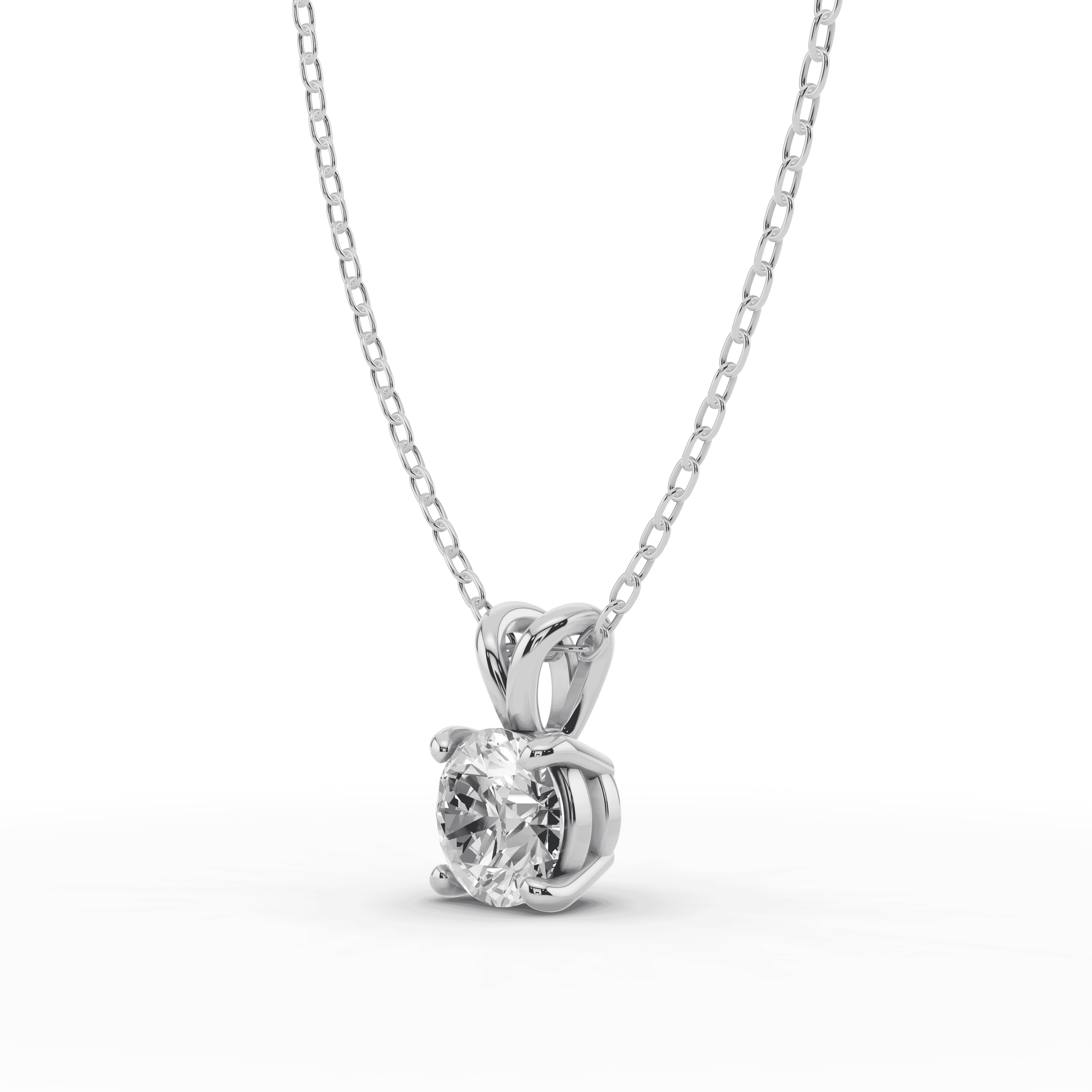 Split Bail Diamond Solitaire Necklace