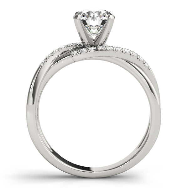 Evora Pave Diamond Bypass Engagement Ring