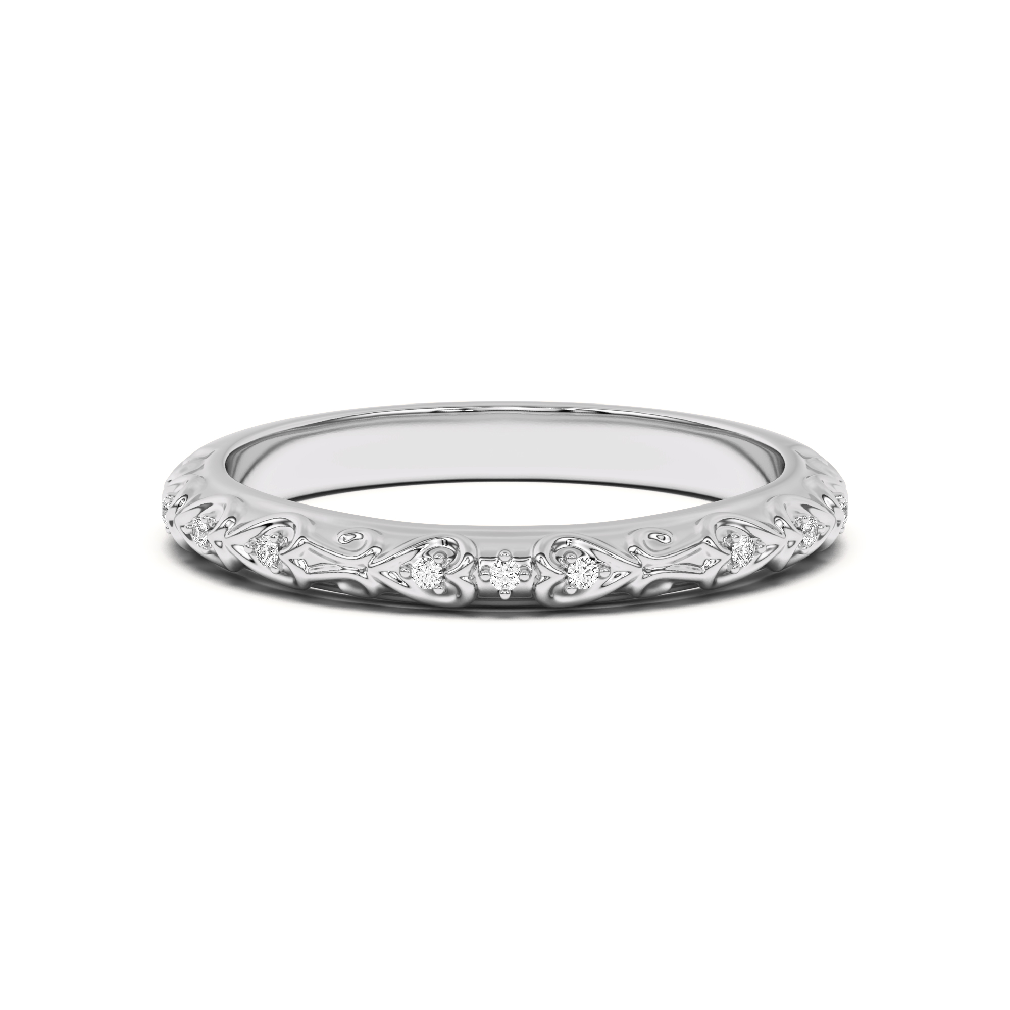 Kathryn Pave Heart Scroll Band