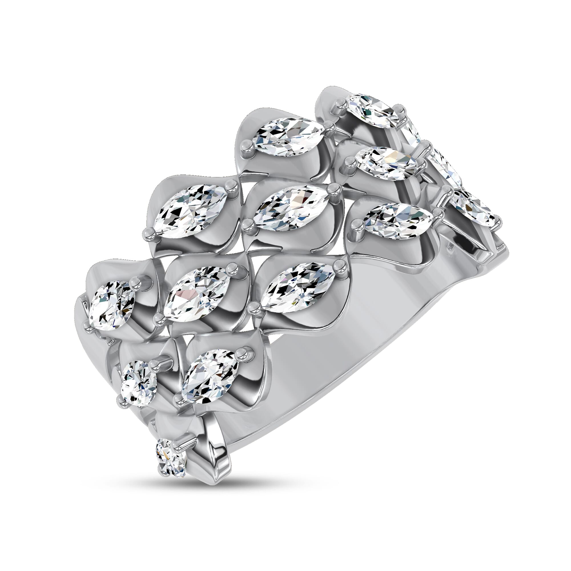 Draped Marquise Lab Diamond Ring by Christian Siriano
