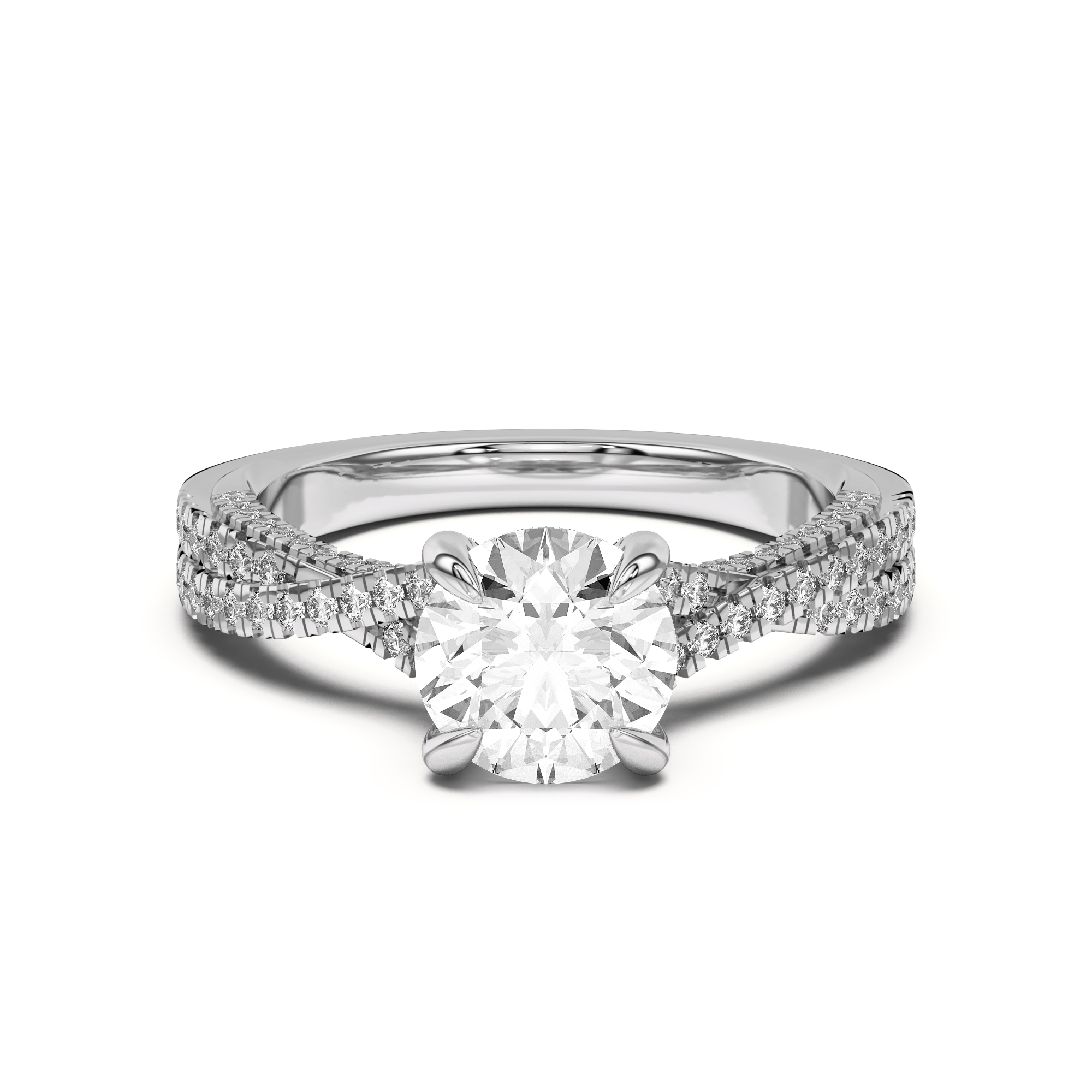 Cambridge Crossing Pave Diamond Engagement Ring