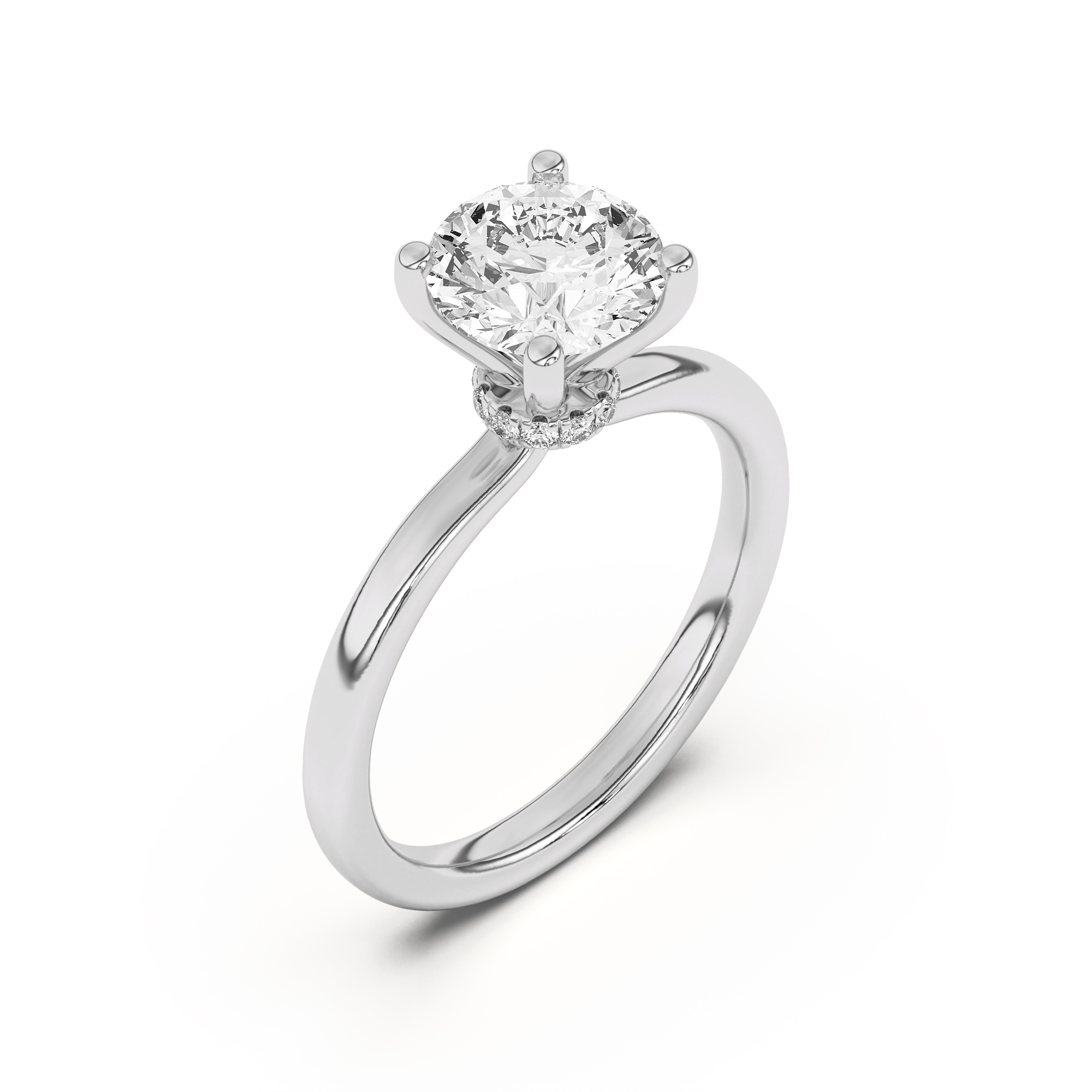 Briana Hidden Pave Circlet Engagement Ring
