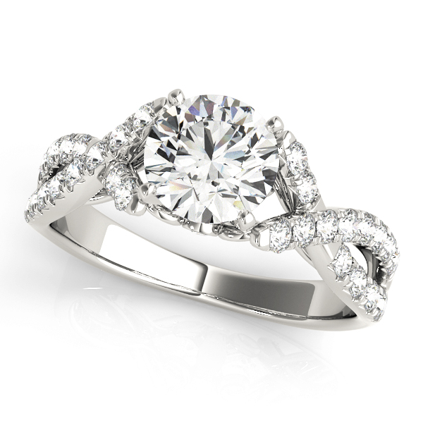 Azula 2 Row Pave Diamond Engagement Ring