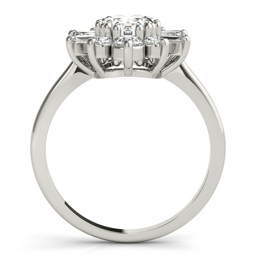 Sharpe Oval Halo Engagement Ring