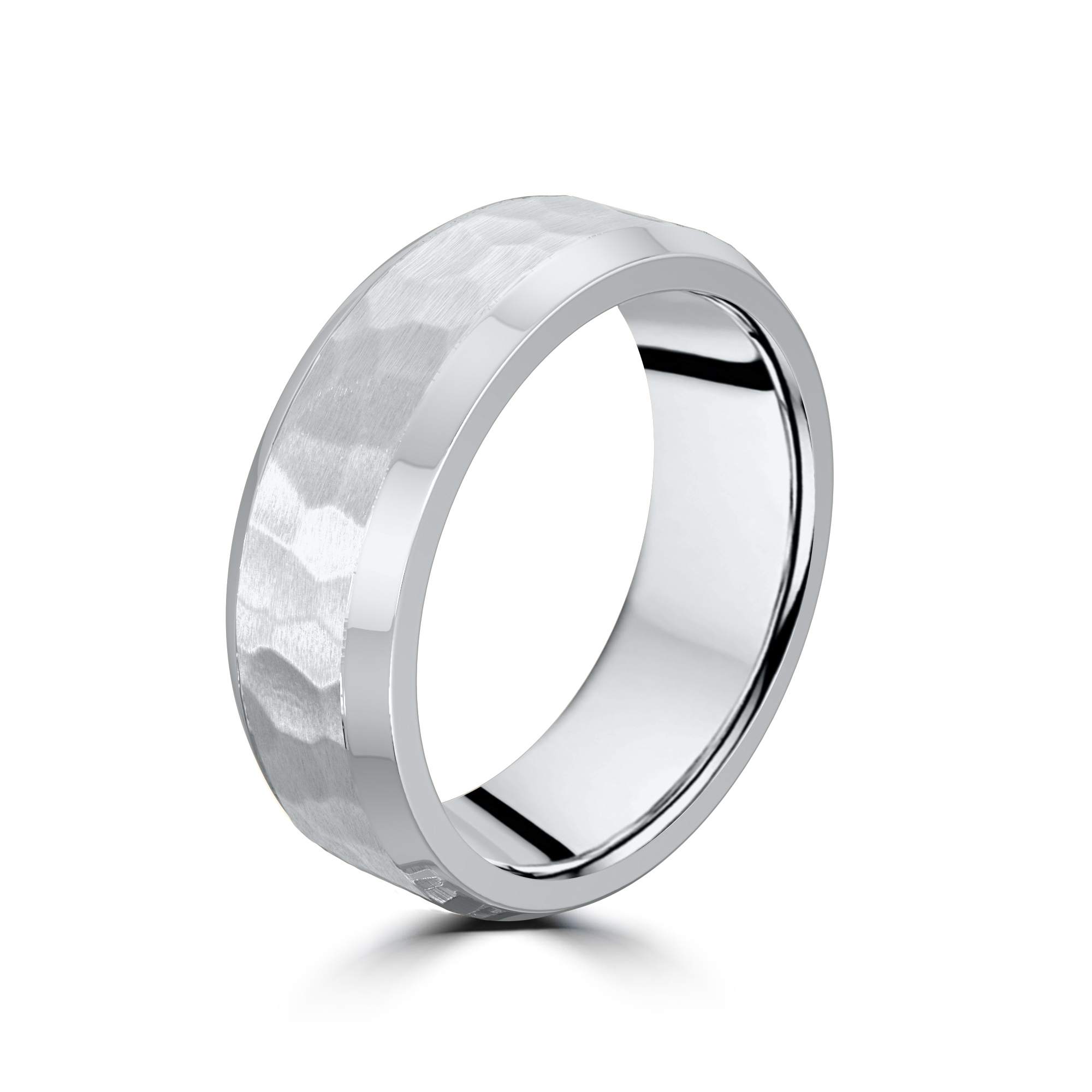 Hammered Matte Center Comfort Fit Band (6mm)