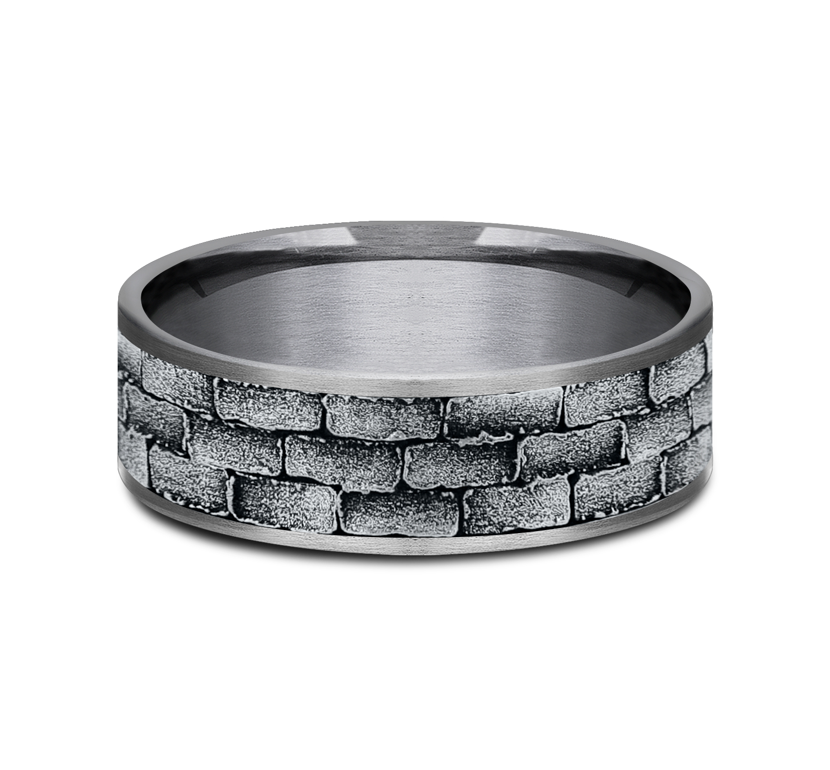 Masonry Gold and Tantalum Comfort-Fit Band (7.5mm)