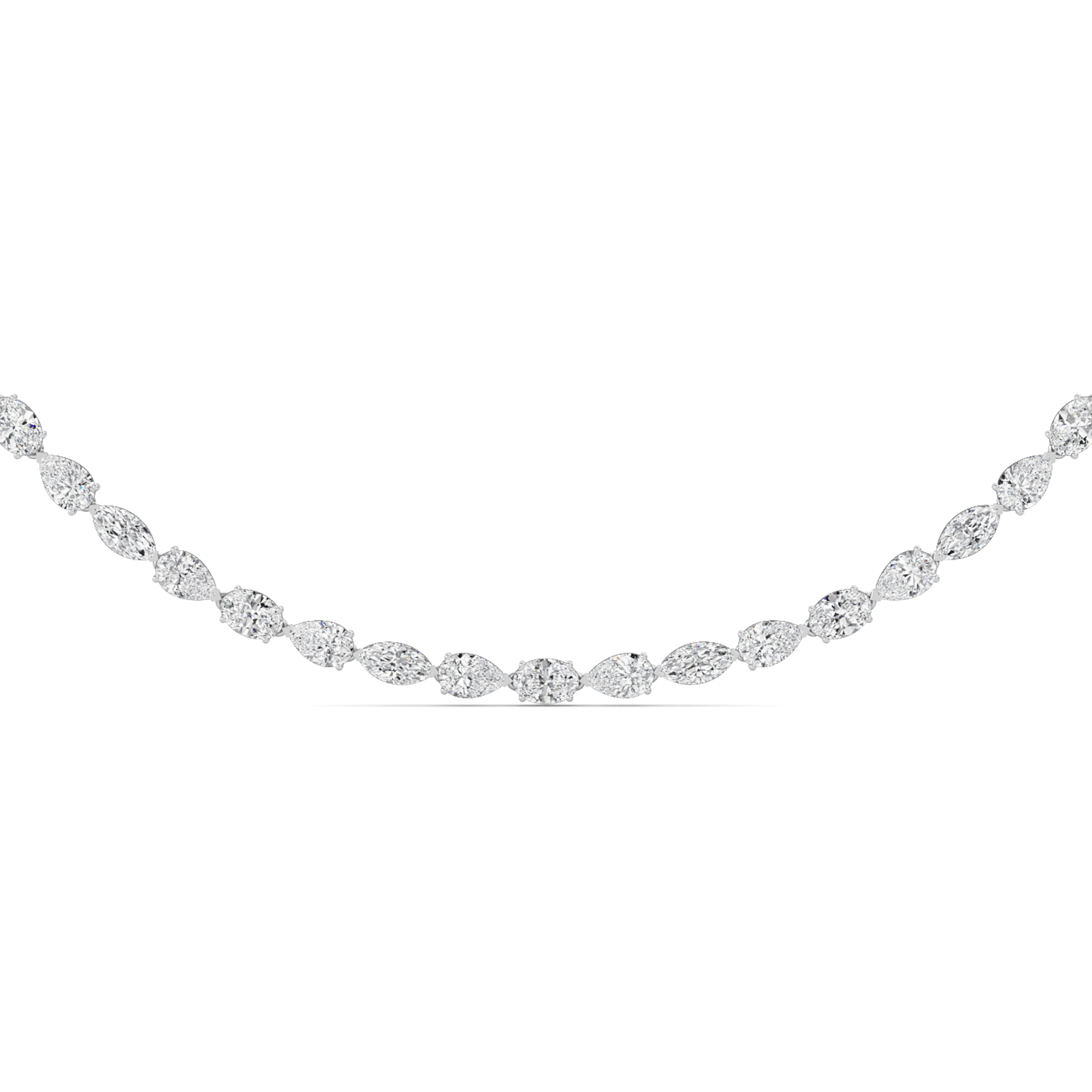 Adjustable Mixed-Shape Lab Diamond Eternity Necklace (25.00 ct. tw.)