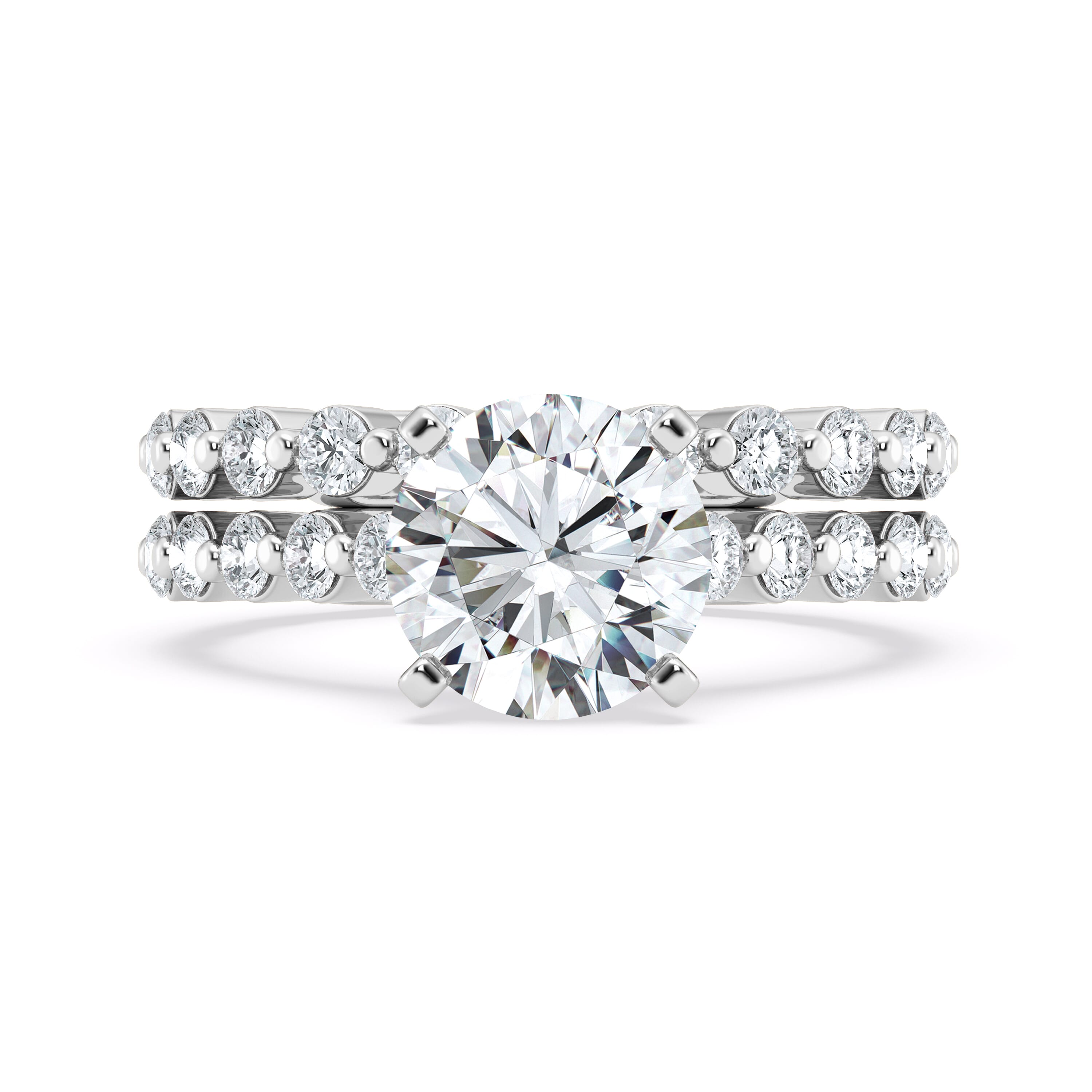 Tradition Shared Prong Pave Cathedral Engagement Ring (.70ct. tw.)