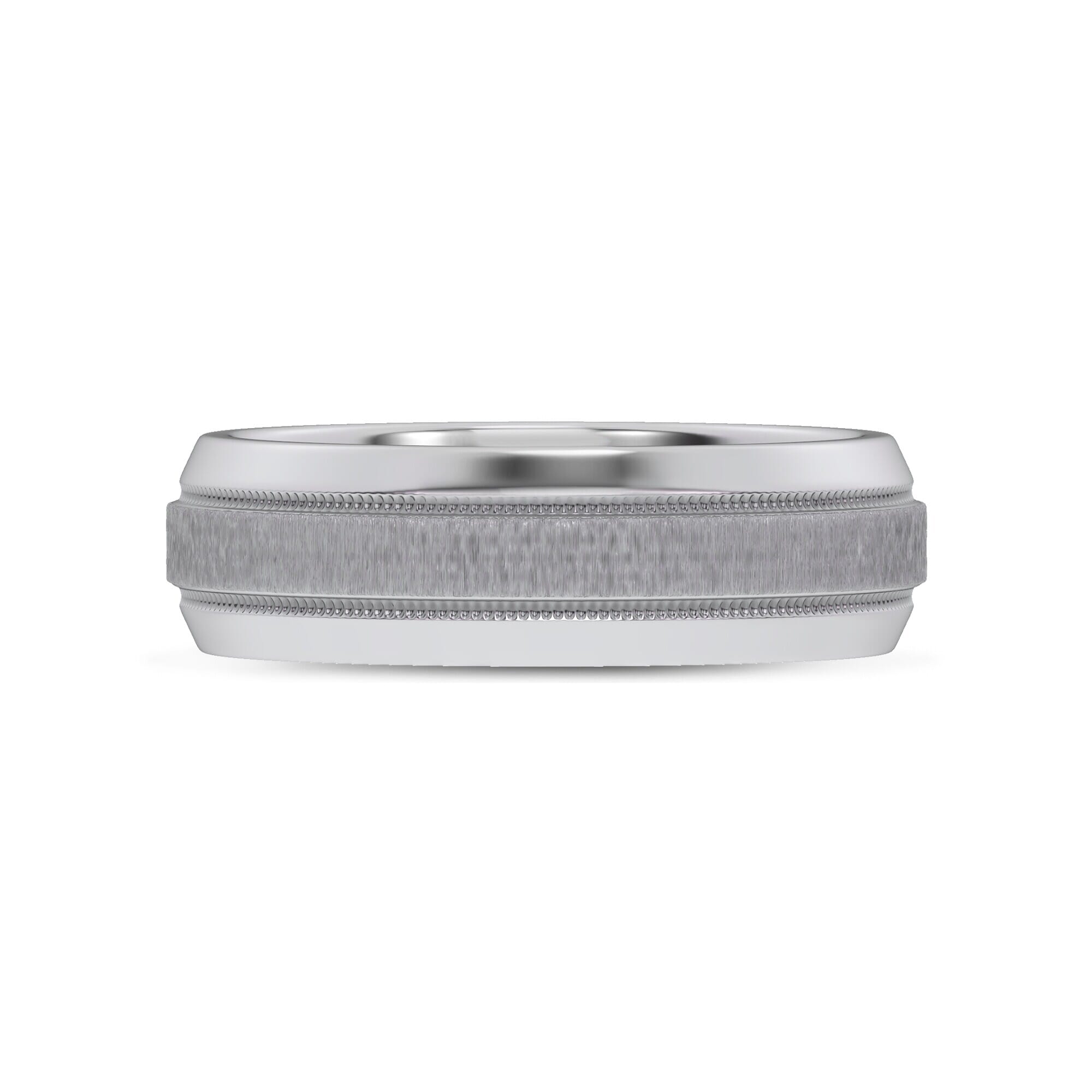 Mixed Textured Beveled Milgrain Band (7.1mm)