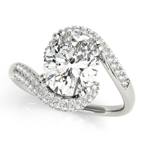 London Pave Bypass Engagement Ring