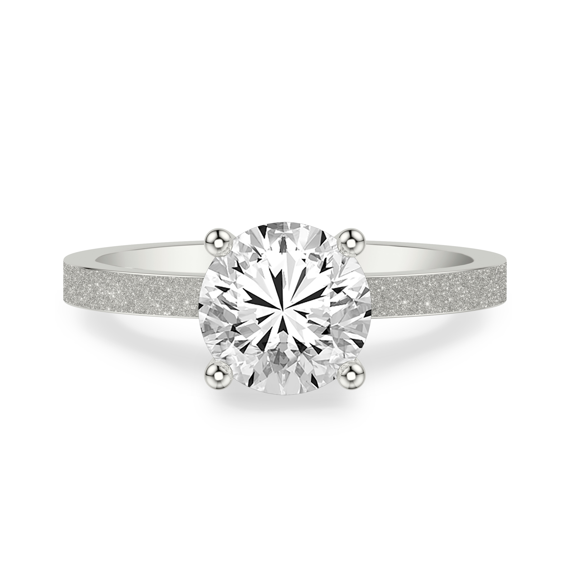 Astra Textured Solitaire Engagement Ring
