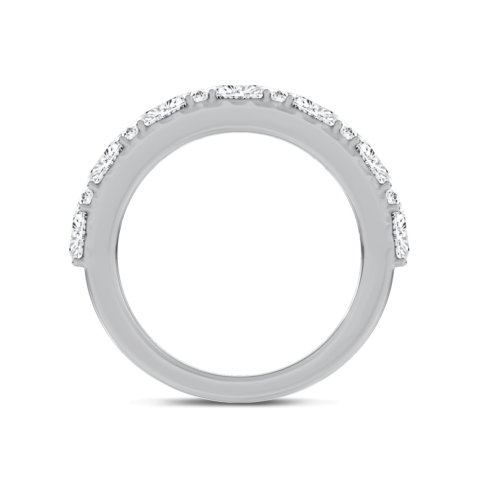 Hearts Mosaic Lab Diamond Half Eternity Band