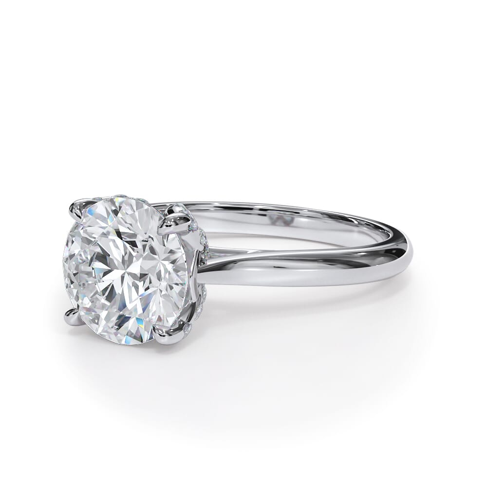 Bellora Pave Tulip Cathedral Engagement Ring