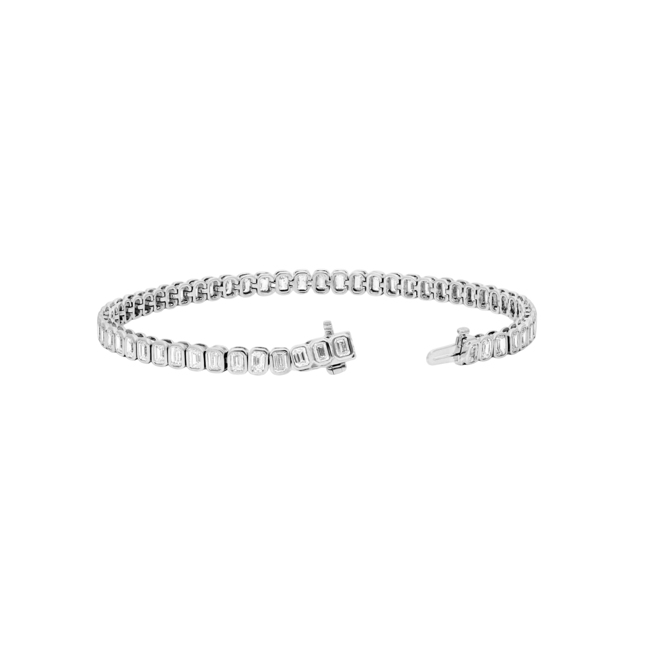 North-South Emerald-Cut Diamond Bracelet