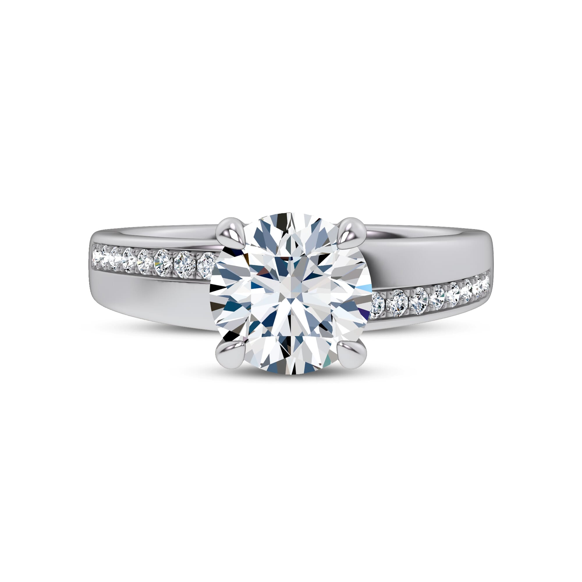 Mirrored Pave Engagement Ring by Christian Siriano