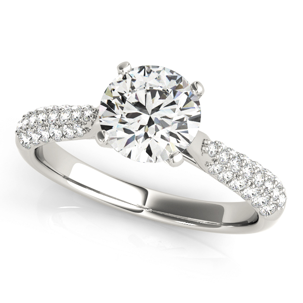 Kona Pave Diamond Encrusted Engagement Ring